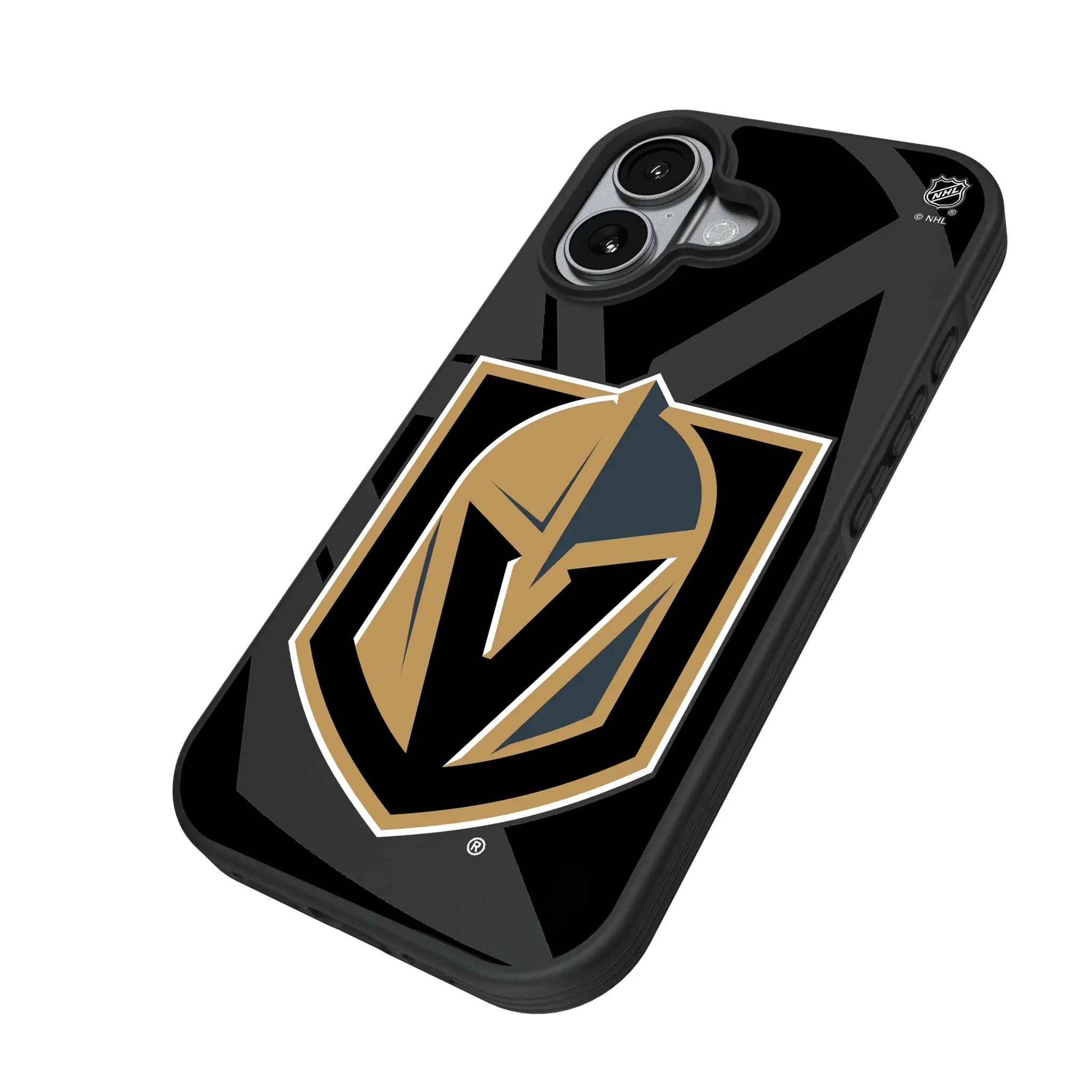 Vegas Golden Knights Monocolor Tilt iPhone Bump Phone Case for Apple iPhone - Isometric View#Device_iPhone 17
