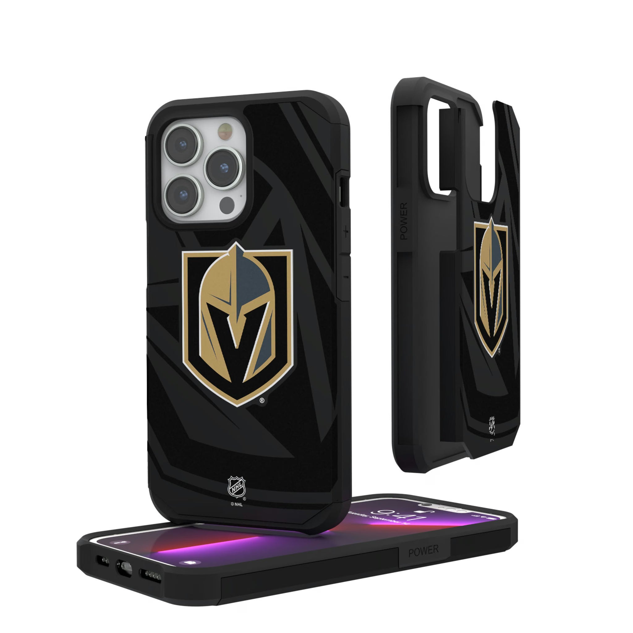 Vegas Golden Knights Monocolor Tilt iPhone Rugged Phone Case for Apple iPhone