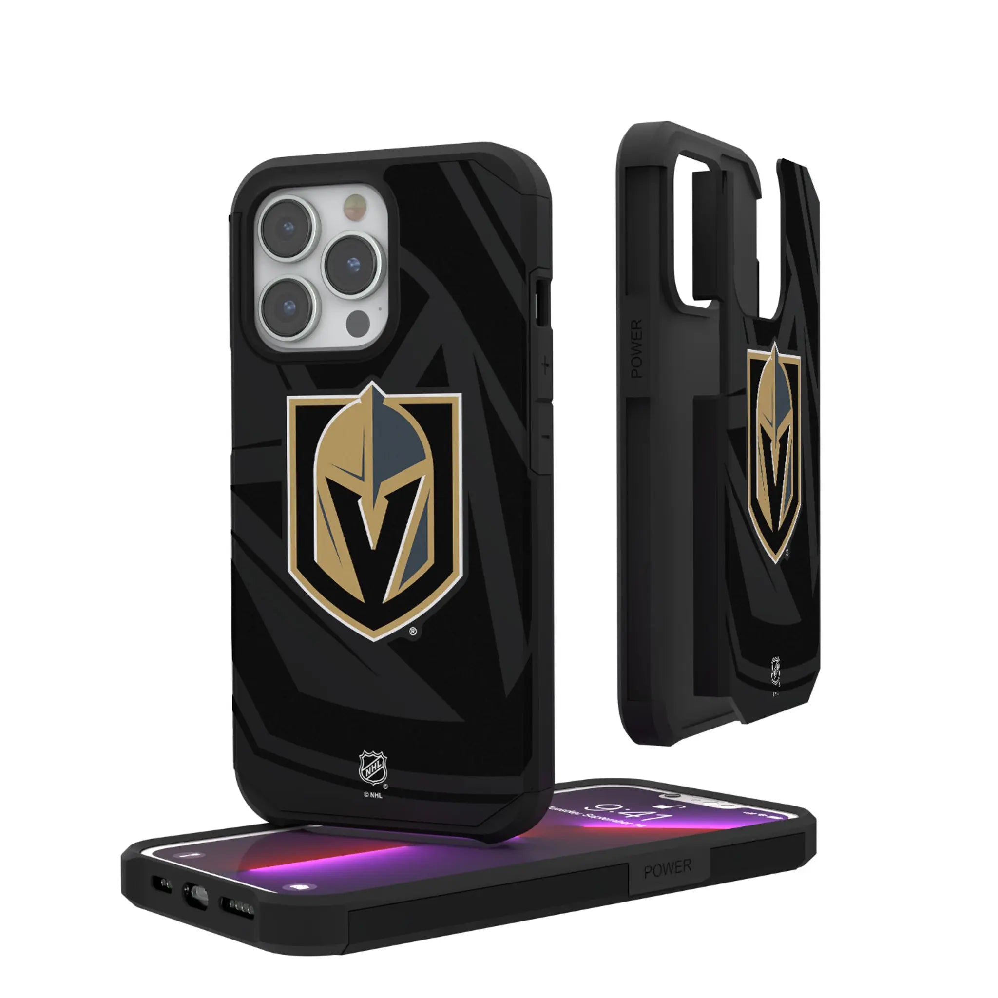 Vegas Golden Knights Monocolor Tilt iPhone Rugged Phone Case for Apple iPhone