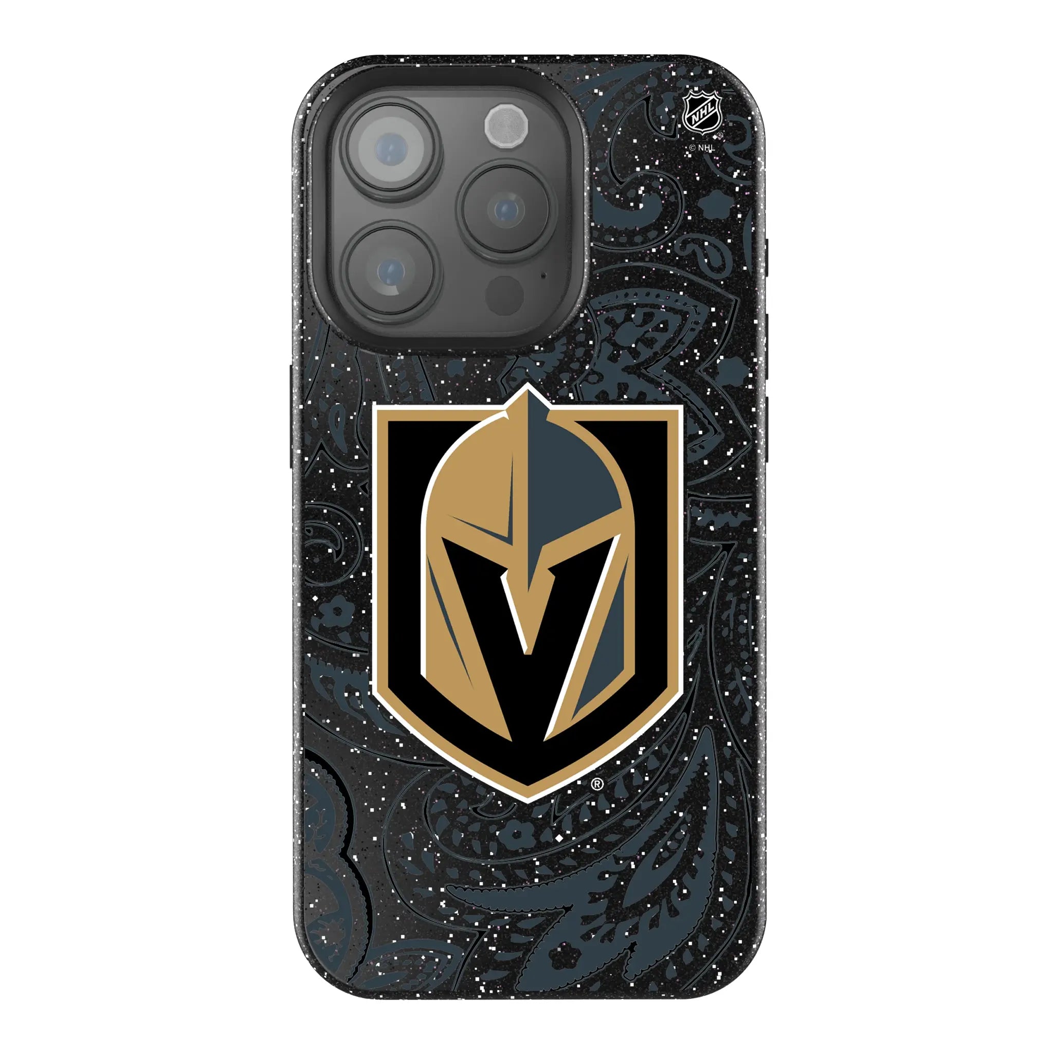 Vegas Golden Knights Paisley iPhone Bling Phone Case for Apple iPhone