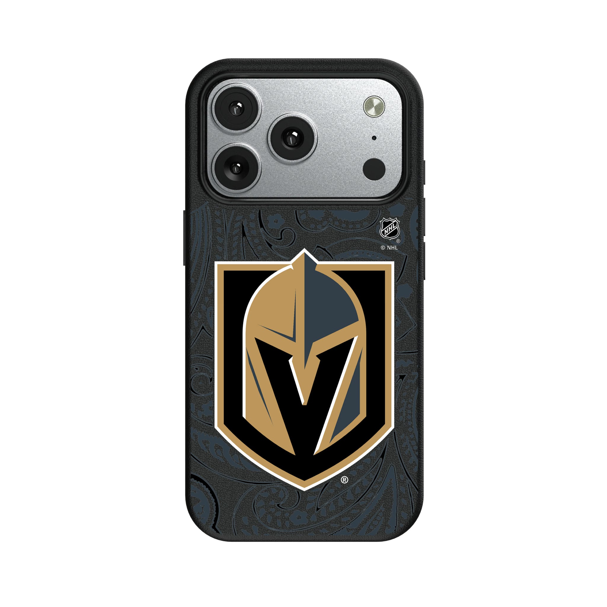 Vegas Golden Knights Paisley iPhone MagSafe Compatible Phone Case for Apple iPhone#Device_iPhone 17 Pro