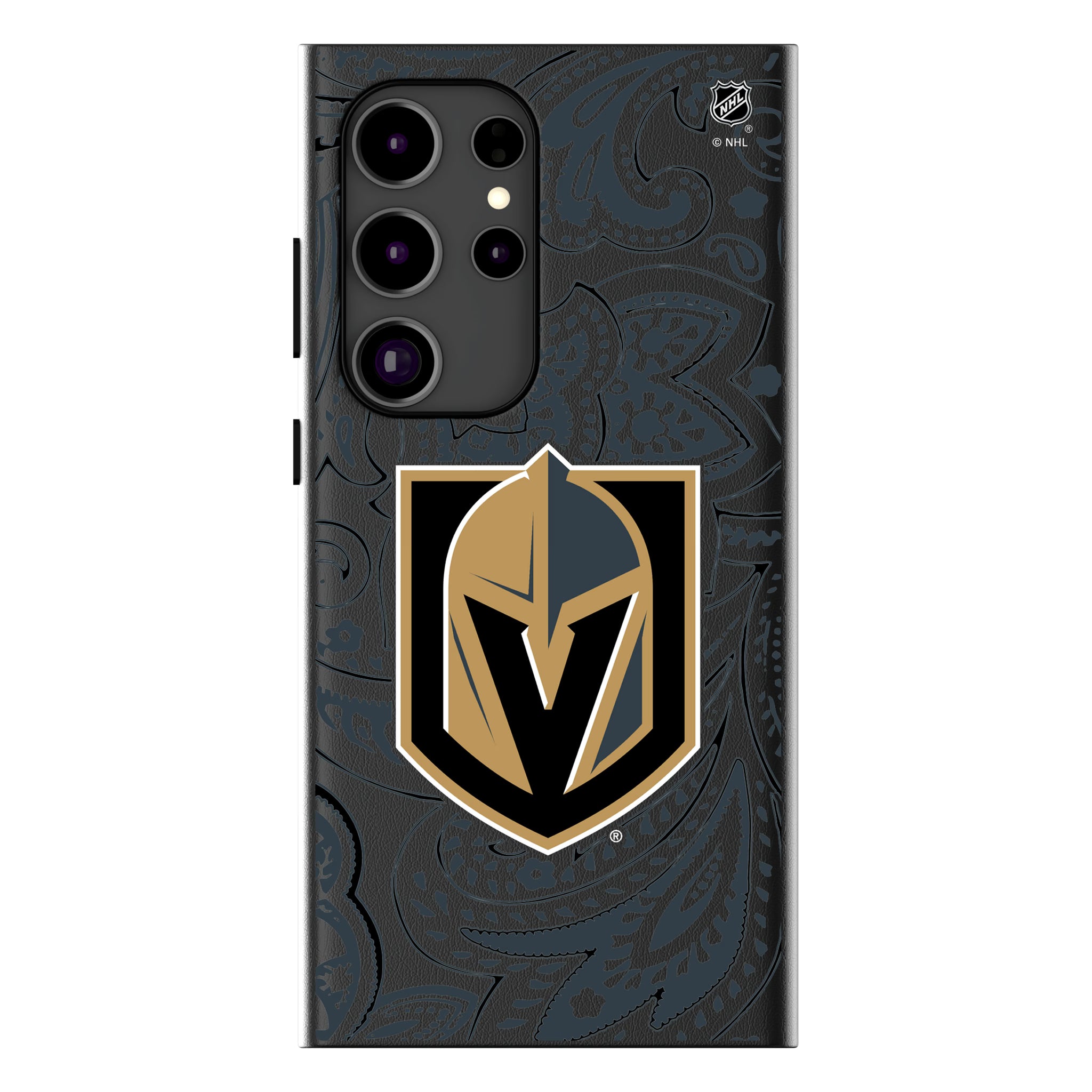 Vegas Golden Knights Paisley Galaxy MagSafe Compatible Phone Case for Samsung Galaxy
