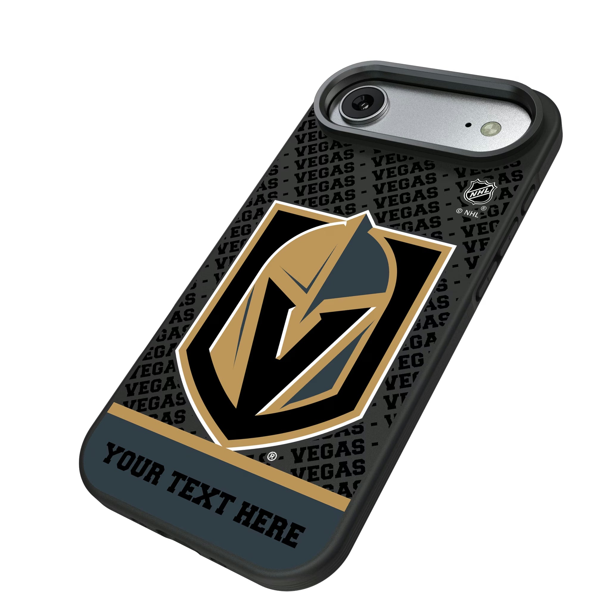Vegas Golden Knights Personalized EndZone Plus iPhone Bump Phone Case for Apple iPhone - Isometric View#Device_iPhone Air