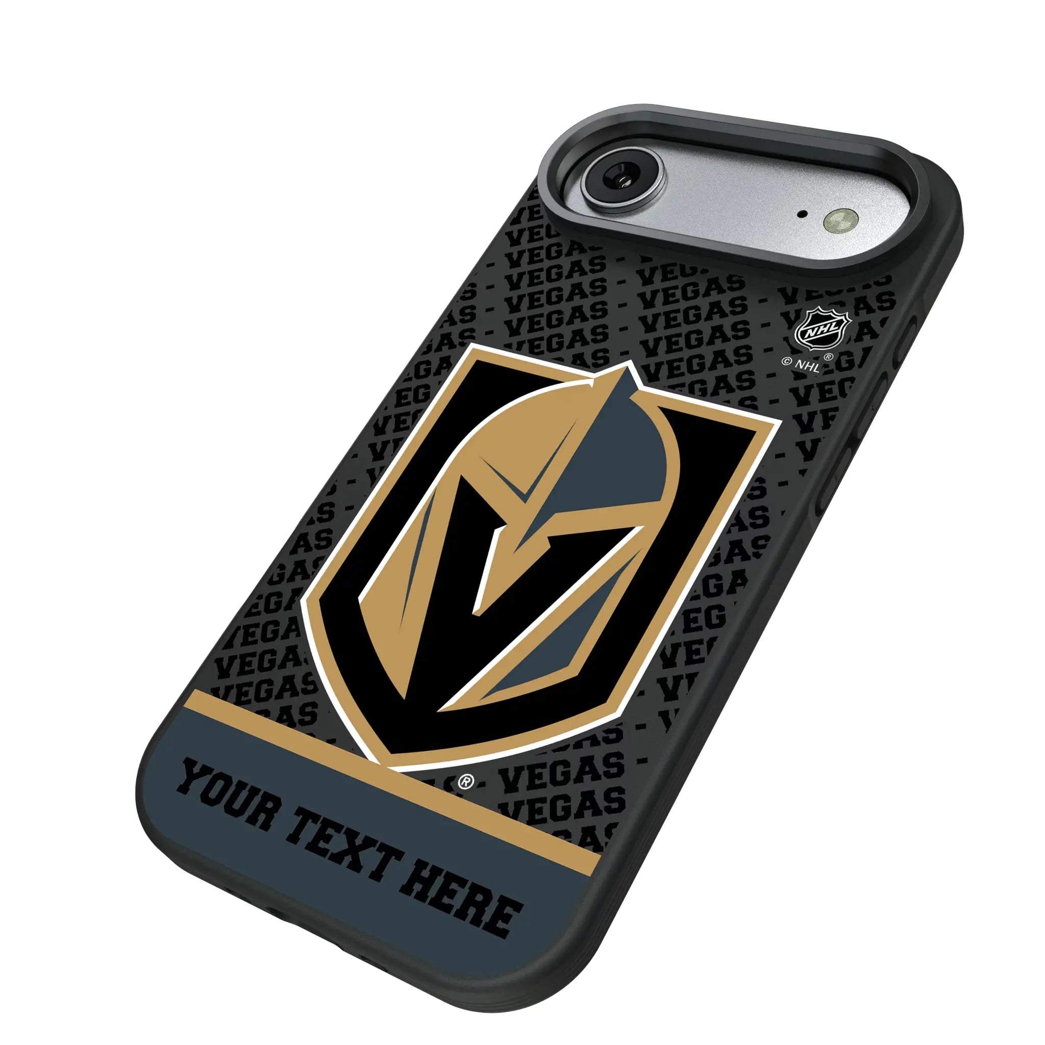 Vegas Golden Knights Personalized EndZone Plus iPhone Bump Phone Case for Apple iPhone - Isometric View#Device_iPhone Air
