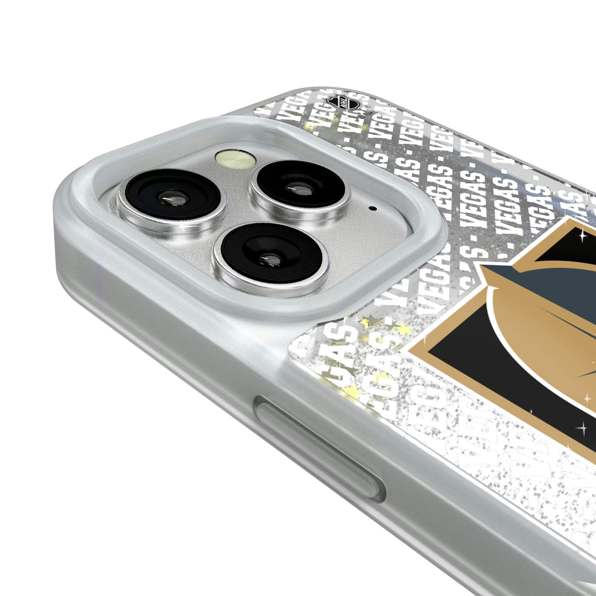Vegas Golden Knights Personalized EndZone Plus iPhone Glitter Phone Case for Apple iPhone - Detail#Device_iPhone 16 Pro