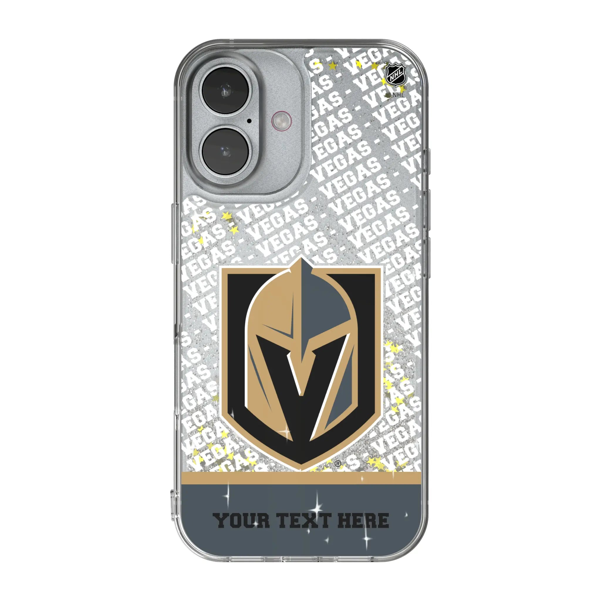 Vegas Golden Knights Personalized EndZone Plus iPhone Glitter Phone Case for Apple iPhone