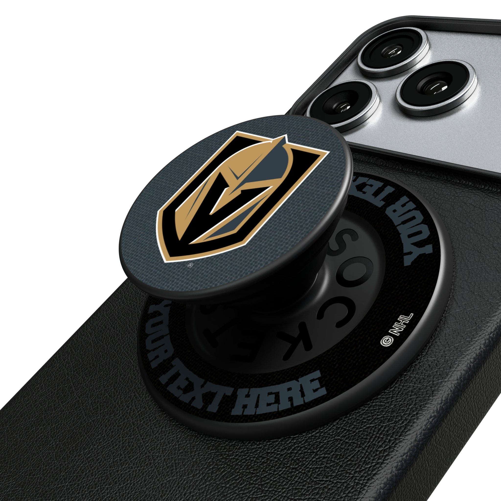Vegas Golden Knights Personalized Endzone Solid Popsockets Round Magnetic