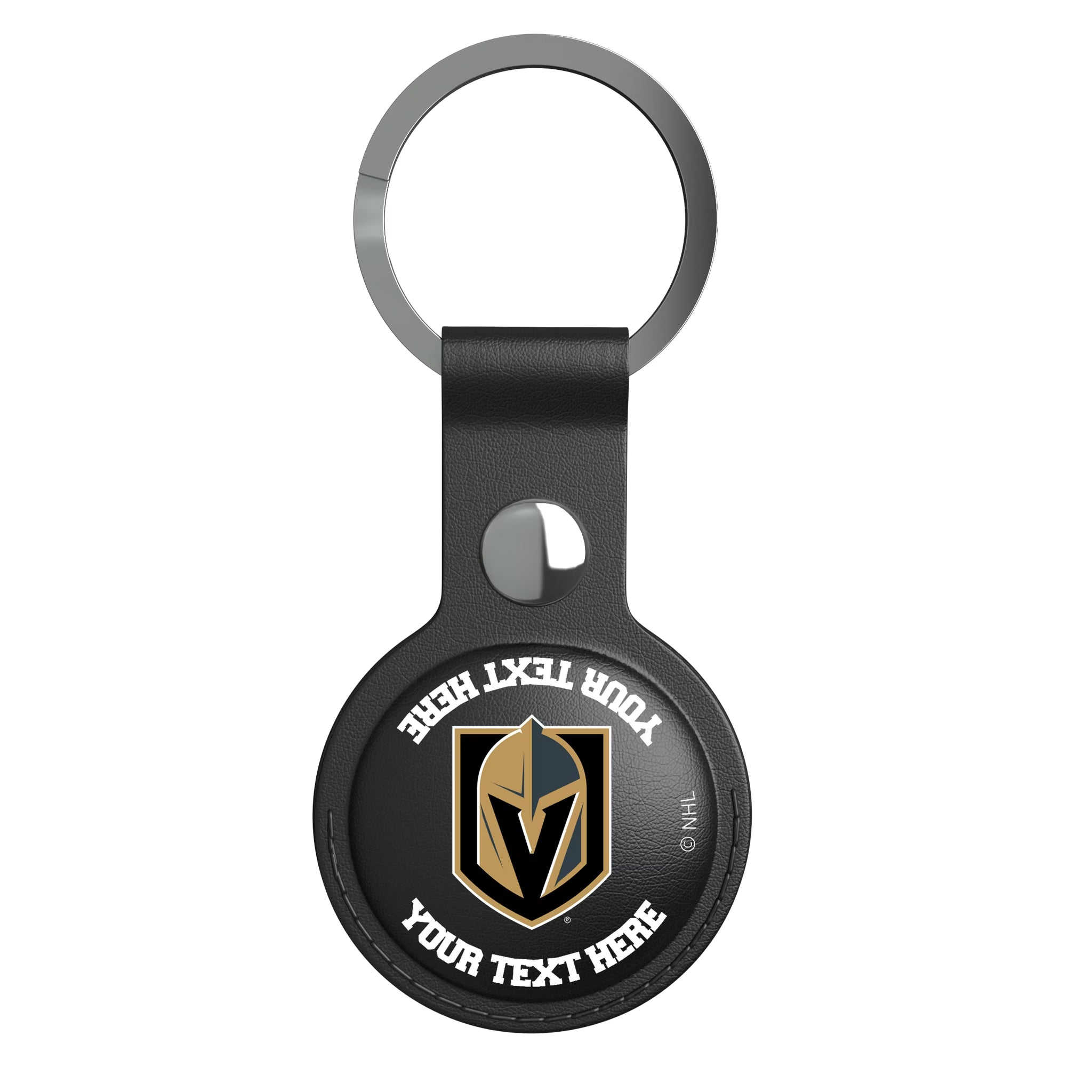 Vegas Golden Knights Personalized Insignia AirTag Black Airtag Holder