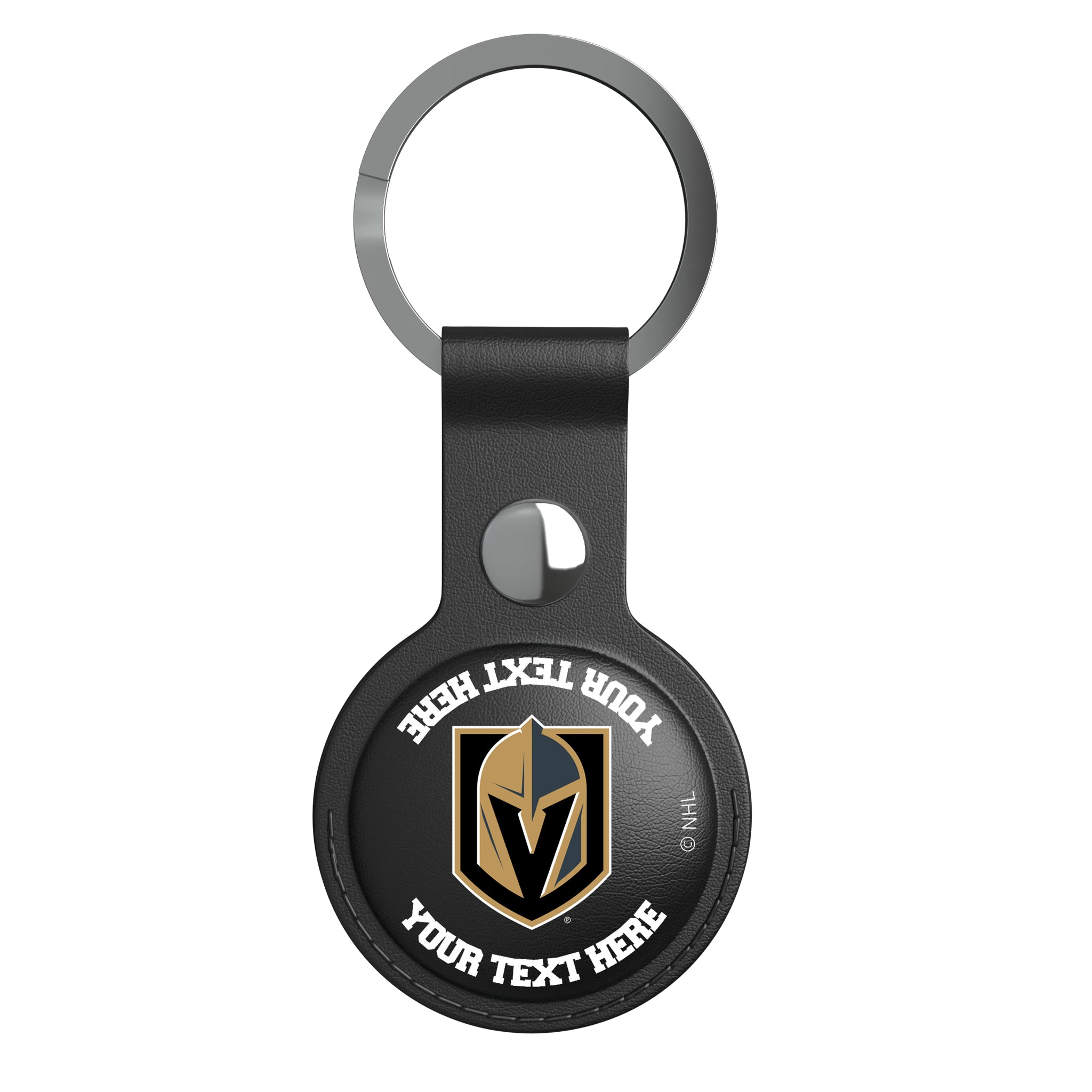 Vegas Golden Knights Personalized Insignia AirTag Black Airtag Holder
