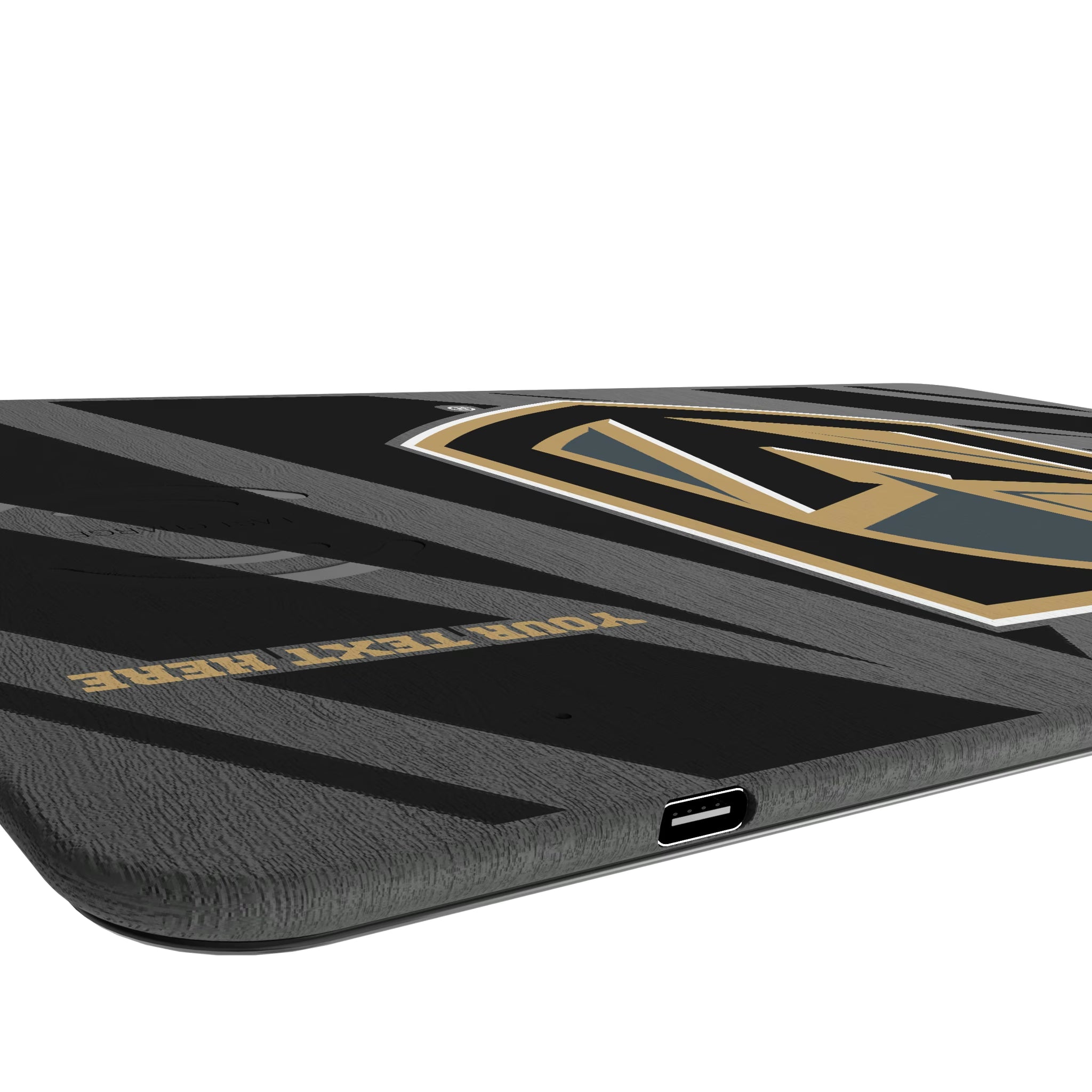 Vegas Golden Knights Personalized Tilt 15-Watt Wireless Charger and Mouse Pad