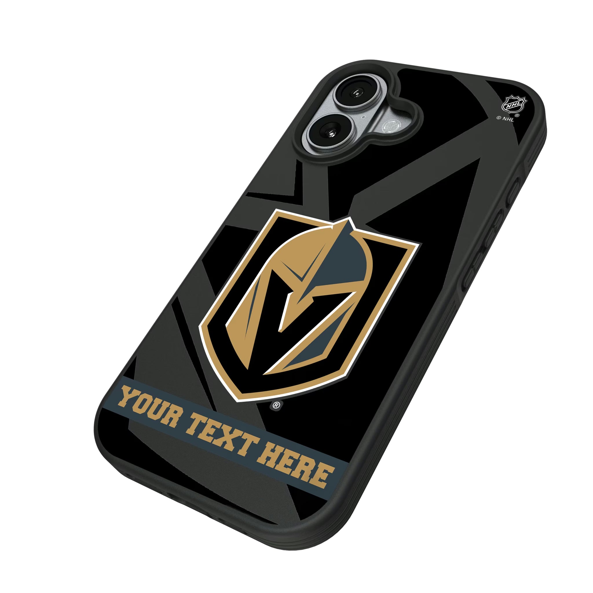 Vegas Golden Knights Personalized Tilt iPhone Bump Phone Case for Apple iPhone - Isometric View#Device_iPhone 17