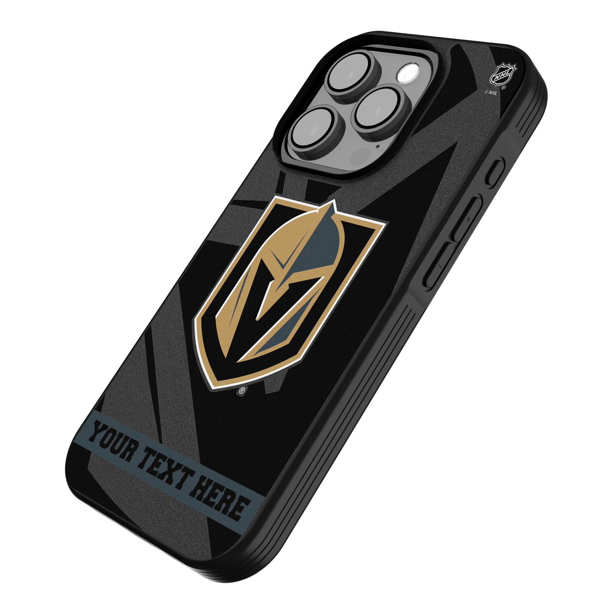 Vegas Golden Knights Personalized Tilt iPhone Bump Phone Case for Apple iPhone - Isometric View
