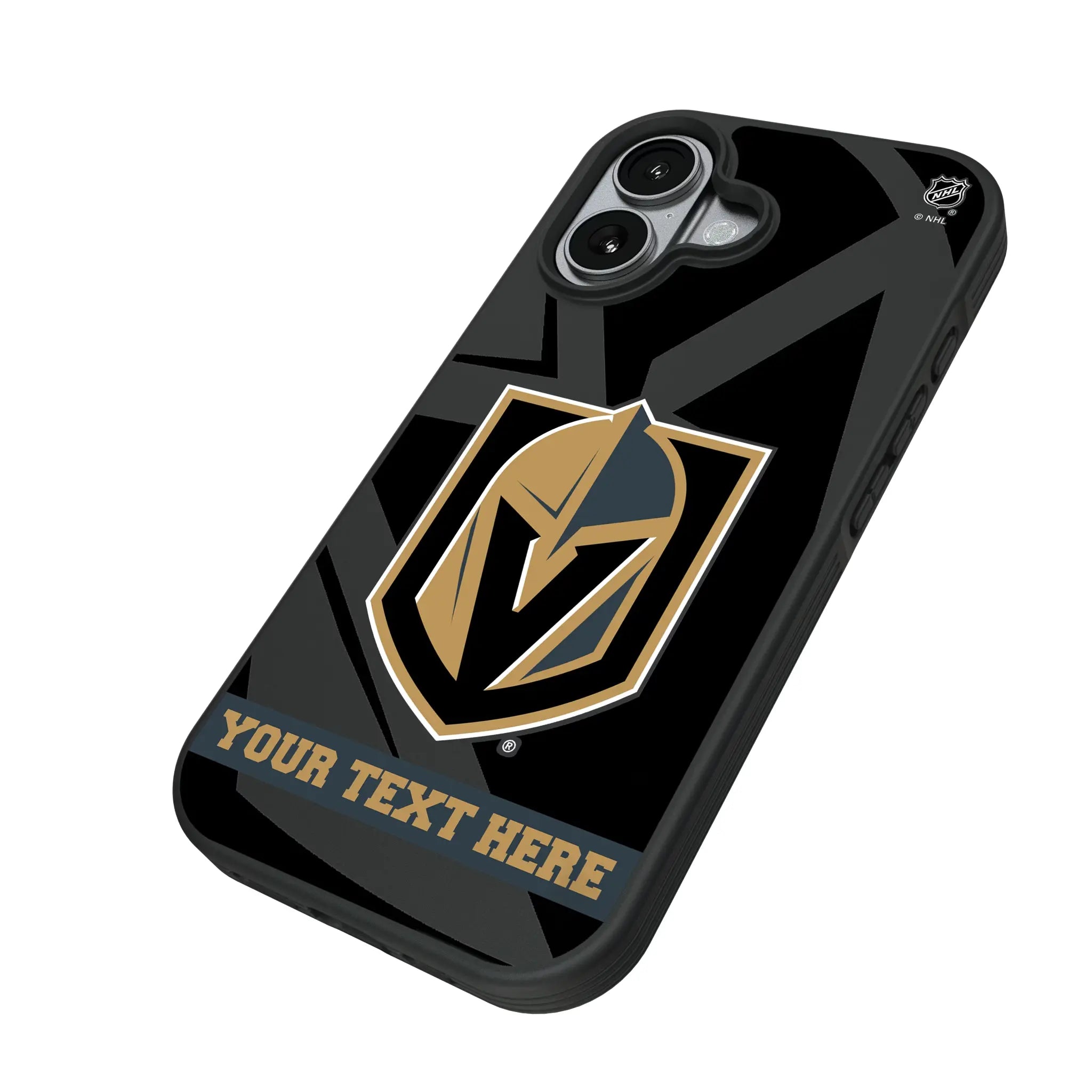 Vegas Golden Knights Personalized Tilt iPhone Bump Phone Case for Apple iPhone - Isometric View#Device_iPhone 17