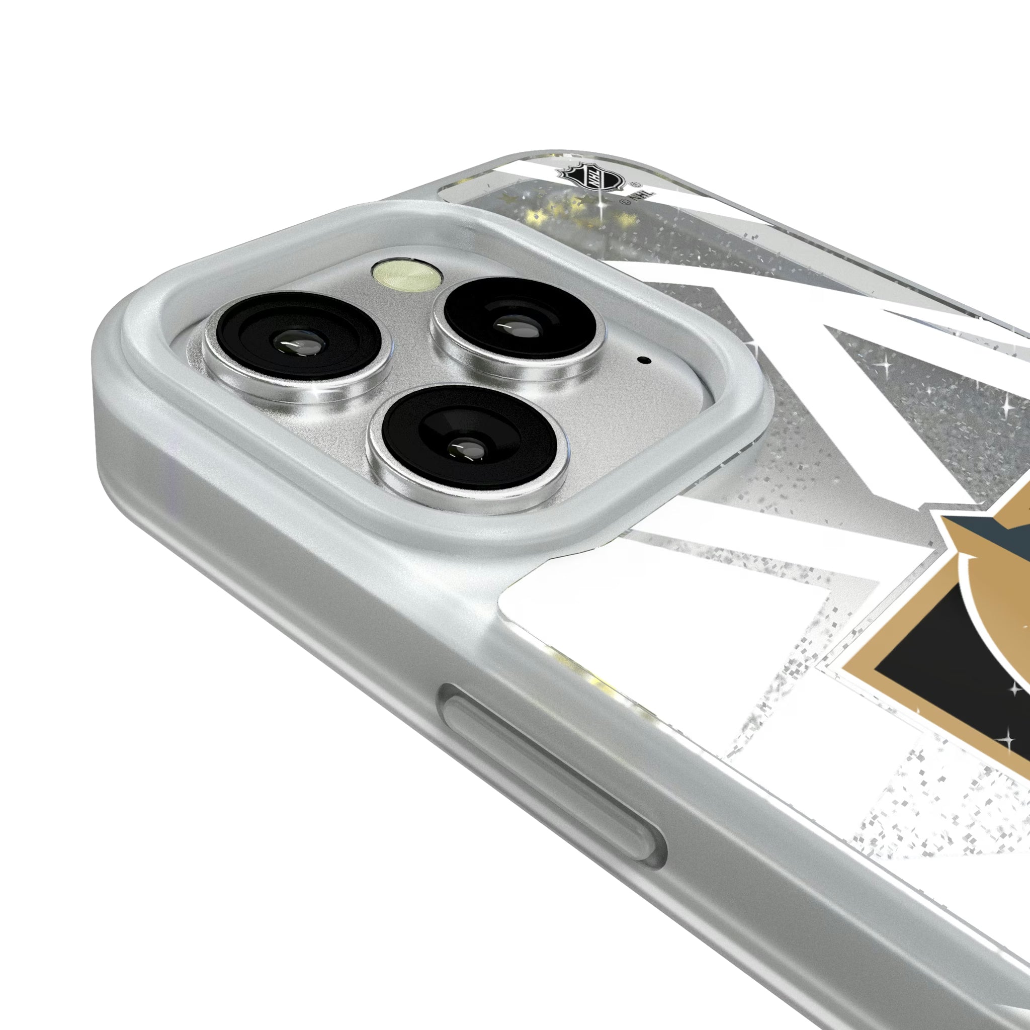 Vegas Golden Knights Personalized Tilt iPhone Glitter Phone Case for Apple iPhone - Detail#Device_iPhone 16 Pro