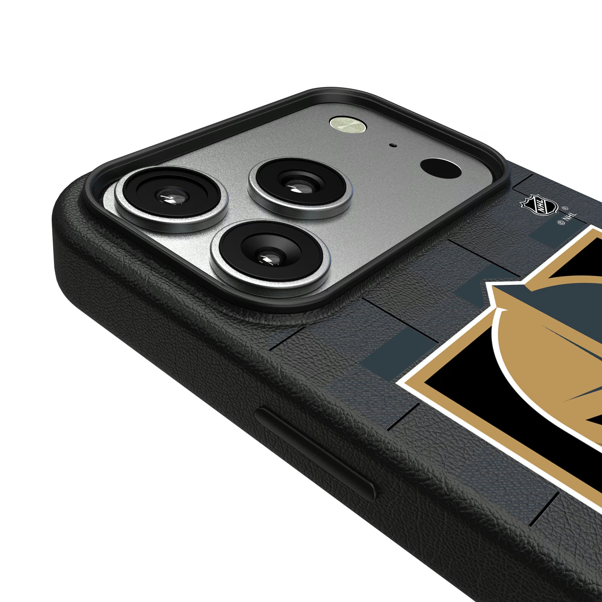 Vegas Golden Knights Plaid iPhone MagSafe Compatible Phone Case for Apple iPhone - Detail#Device_iPhone 17 Pro