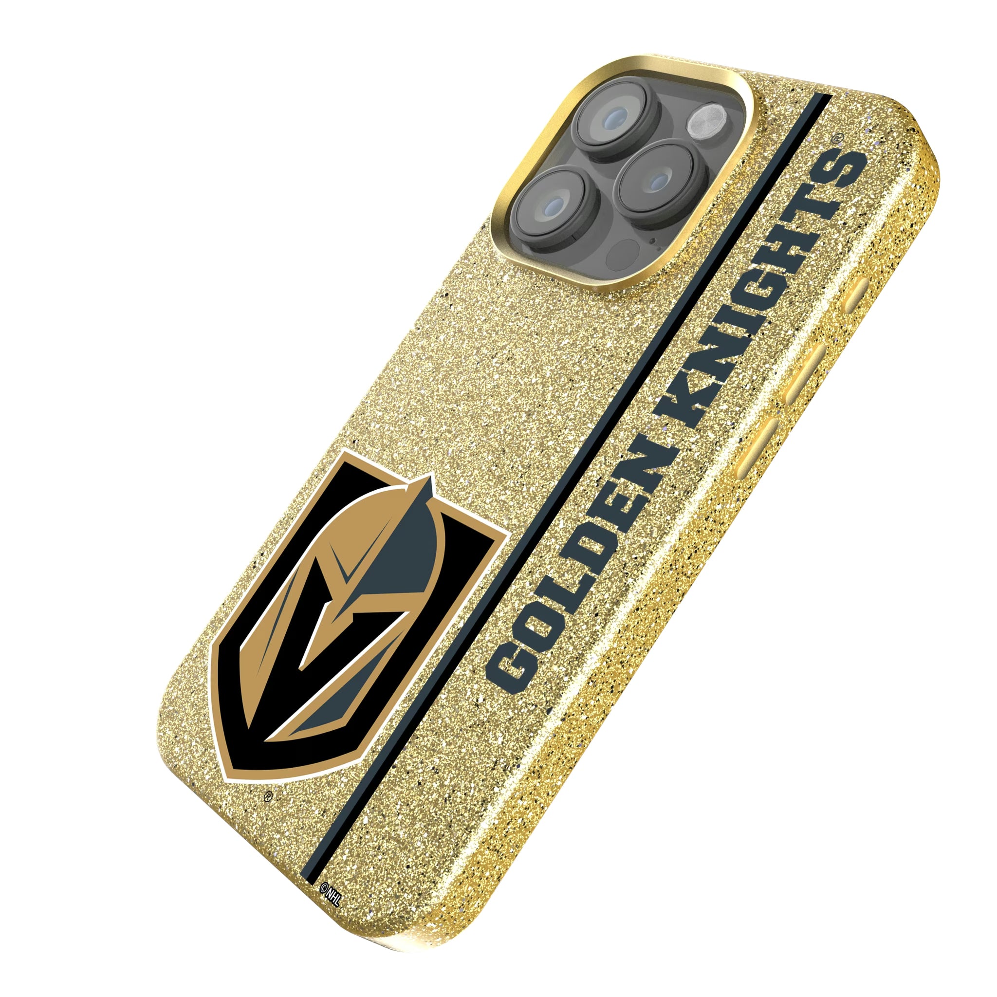 Vegas Golden Knights Sidebar iPhone Bling Phone Case for Apple iPhone - Isometric View