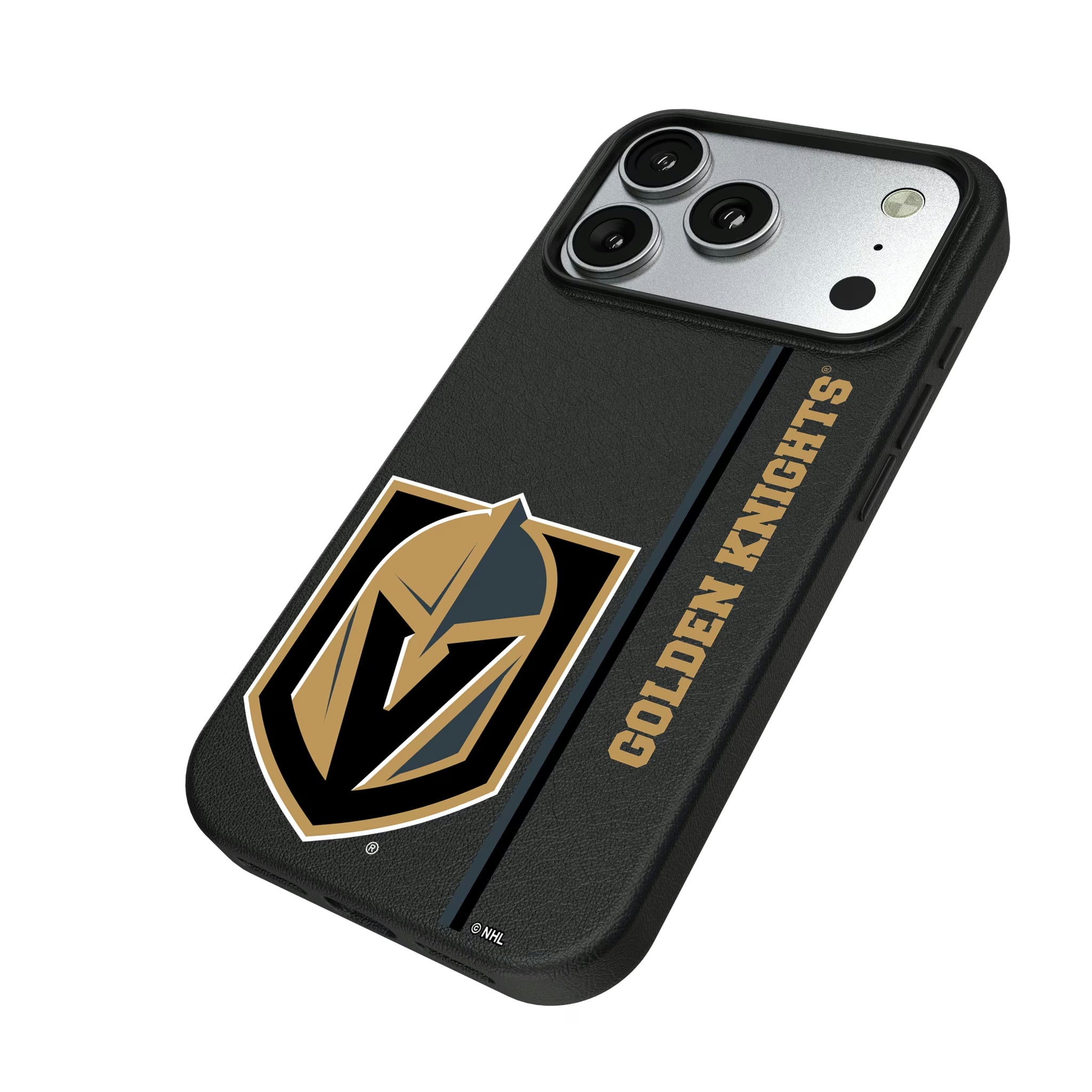 Vegas Golden Knights Sidebar iPhone MagSafe Compatible Phone Case for Apple iPhone - Isometric View#Device_iPhone 17 Pro