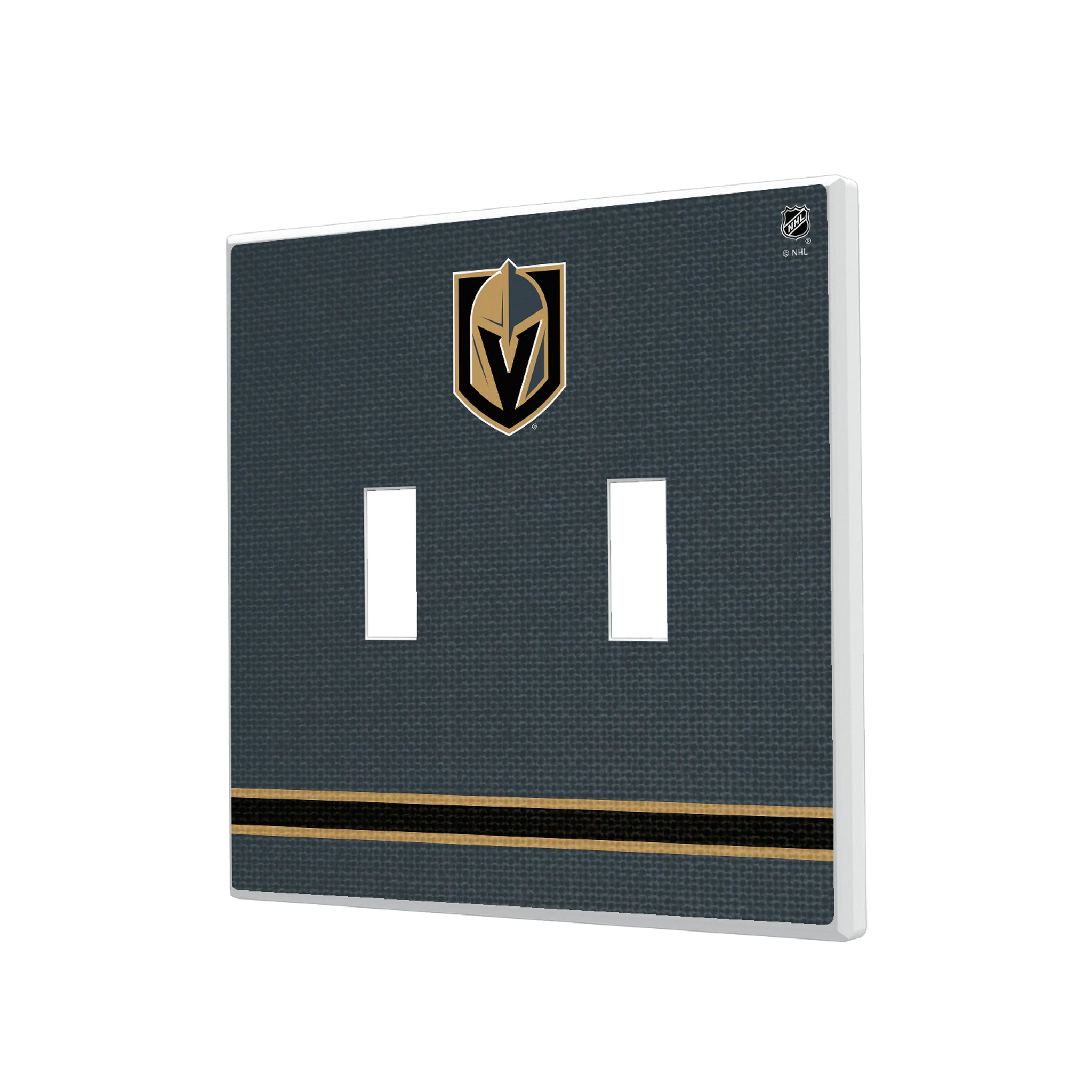 Vegas Golden Knights Stripe Hidden-Screw Light Switch Plate#Style_Double Toggle