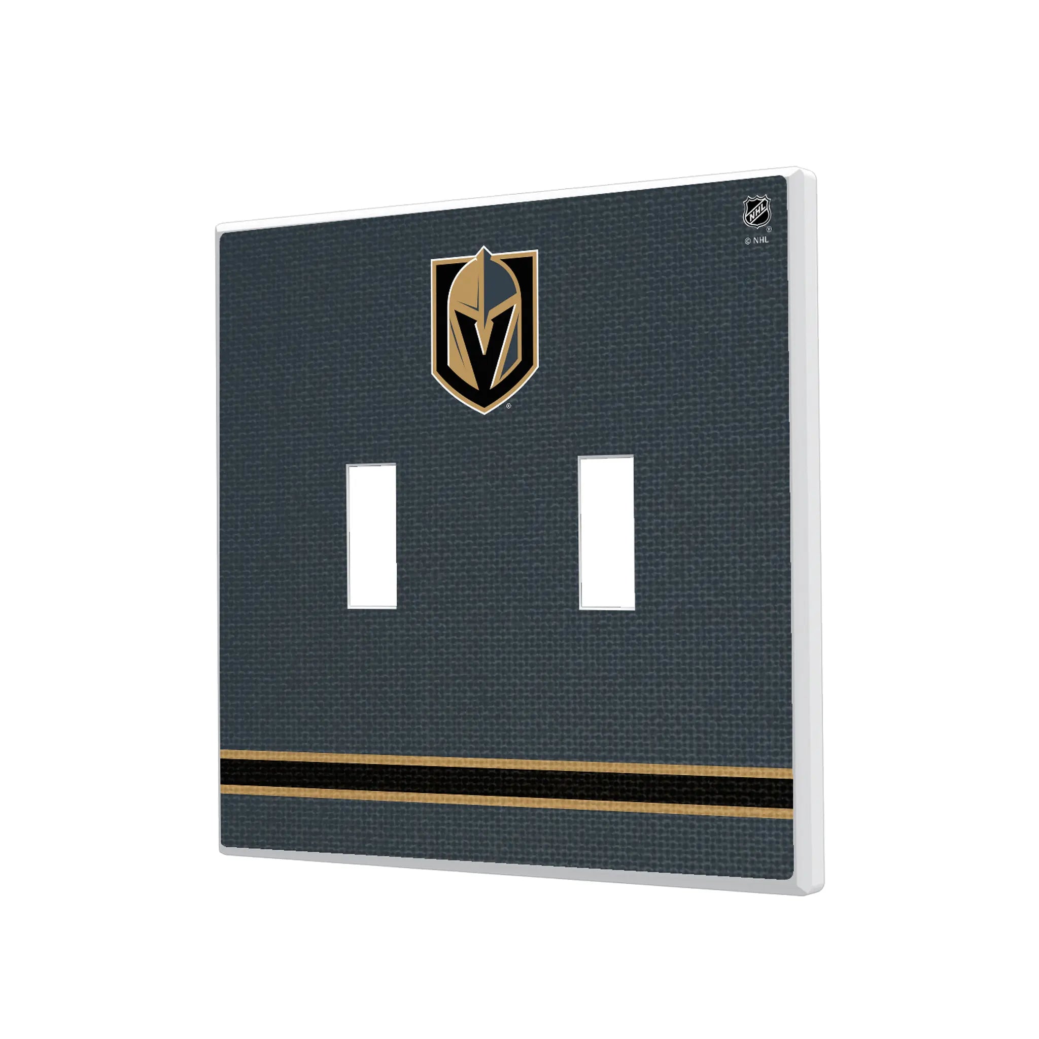 Vegas Golden Knights Stripe Hidden-Screw Light Switch Plate#Style_Double Toggle