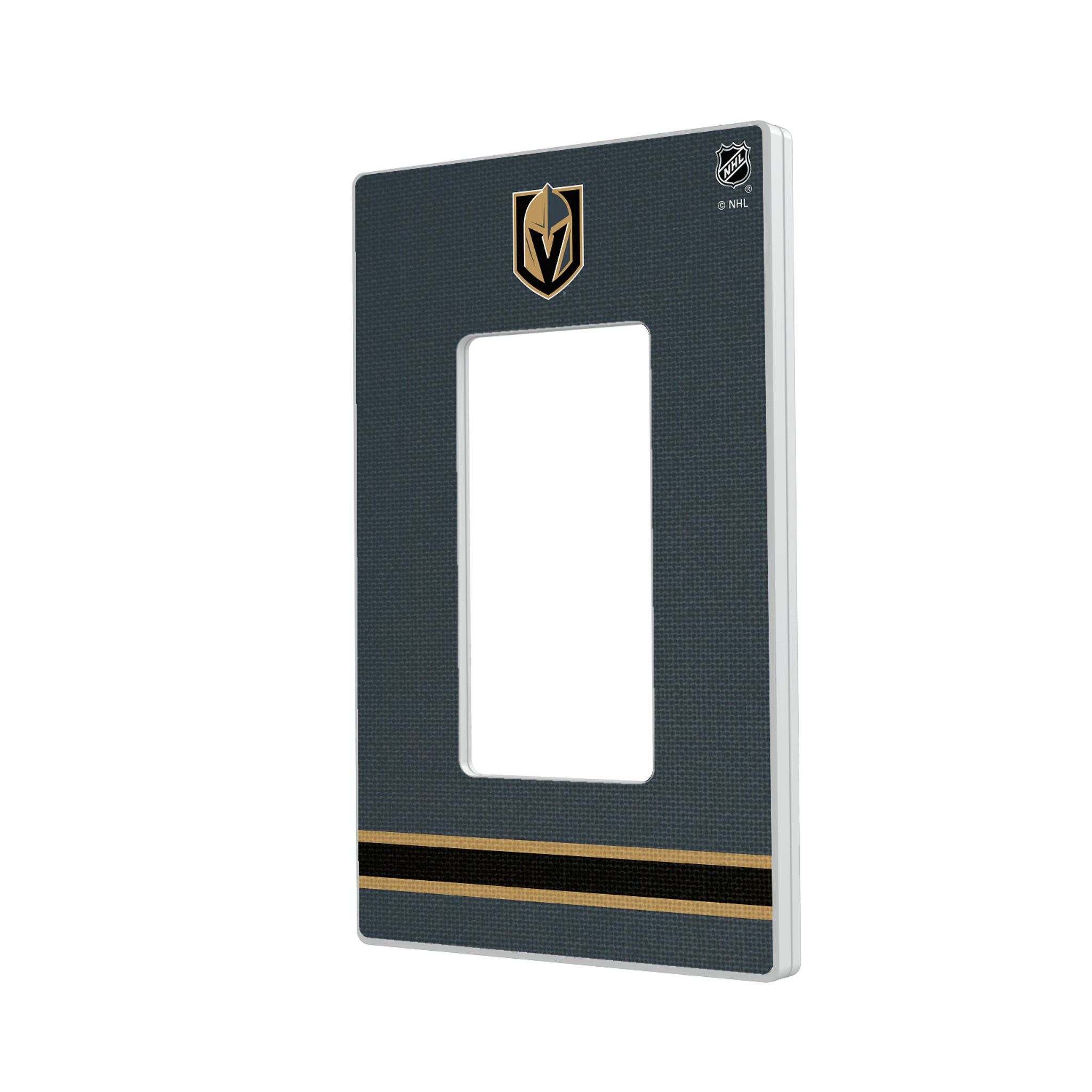 Vegas Golden Knights Stripe Hidden-Screw Light Switch Plate#Style_Single Rocker