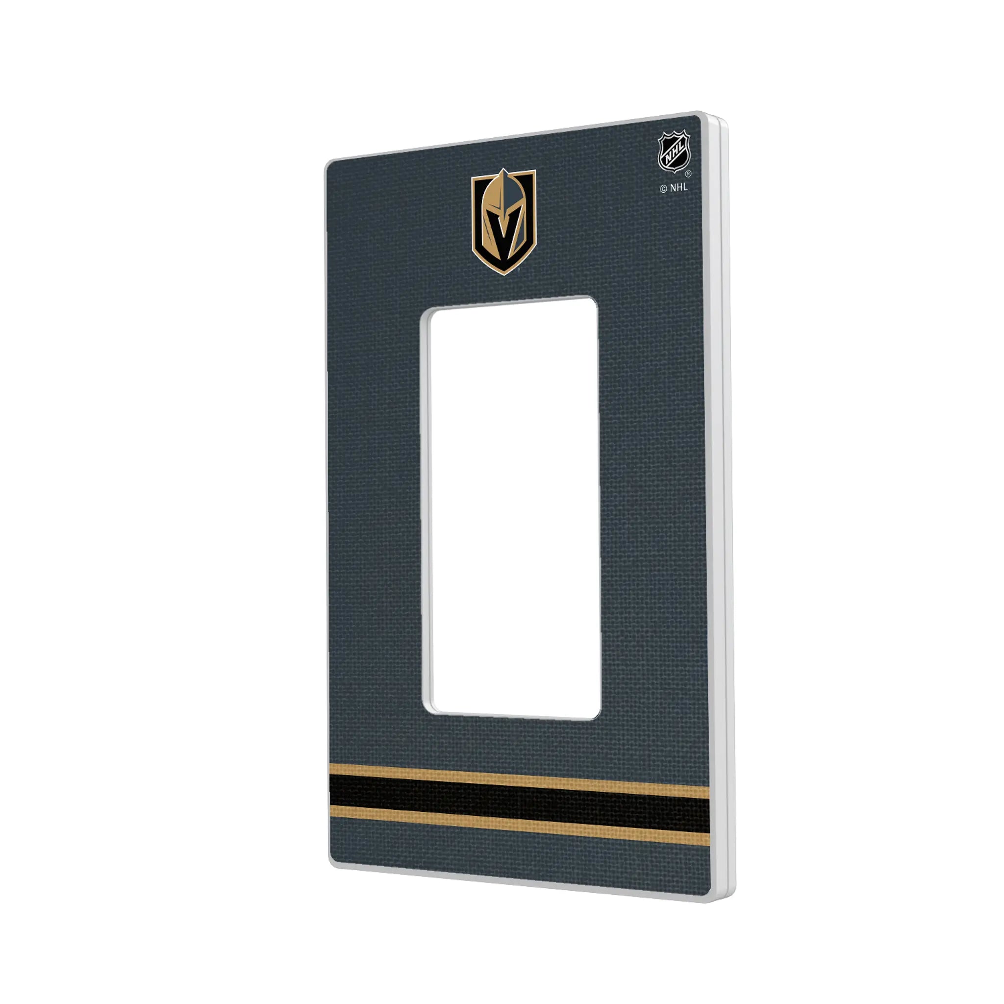 Vegas Golden Knights Stripe Hidden-Screw Light Switch Plate#Style_Single Rocker
