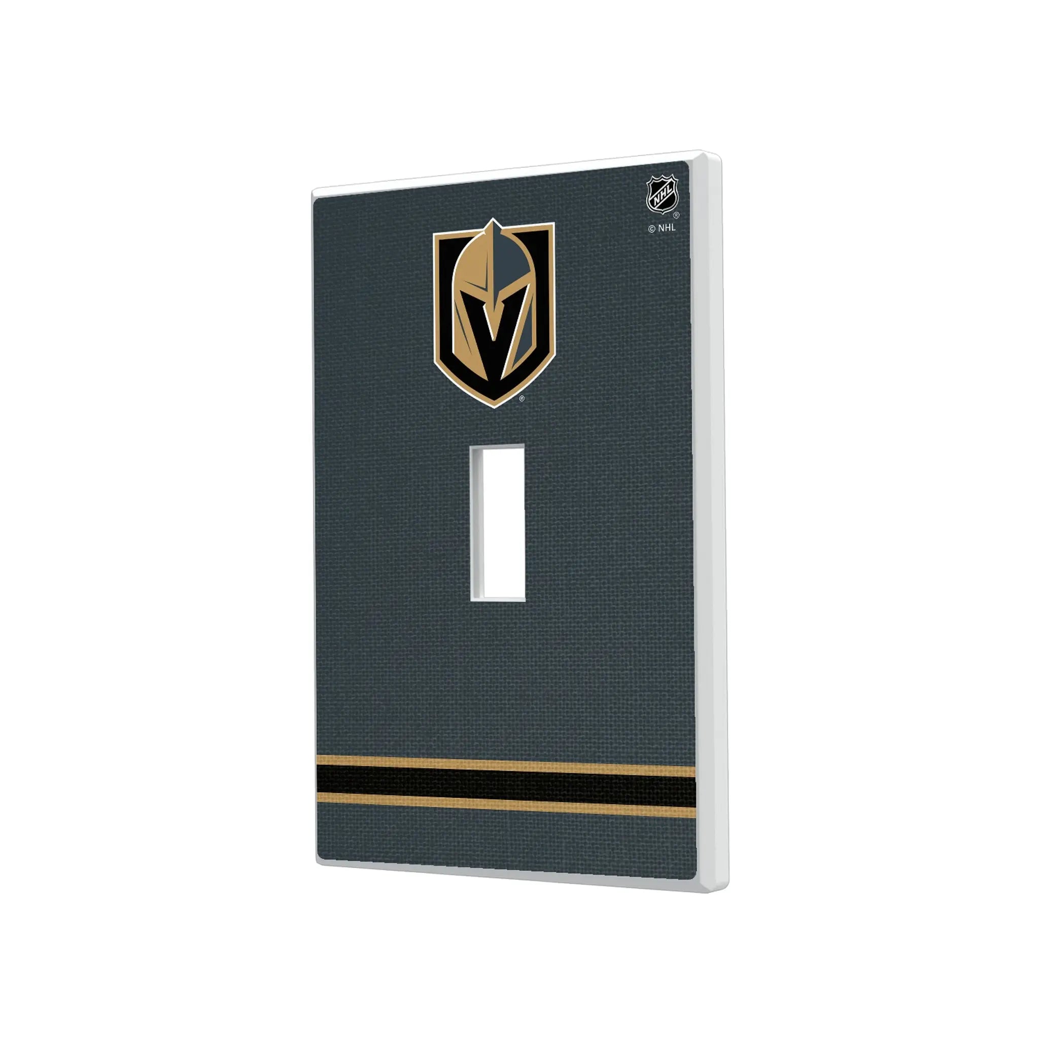 Vegas Golden Knights Stripe Hidden-Screw Light Switch Plate#Style_Single Toggle