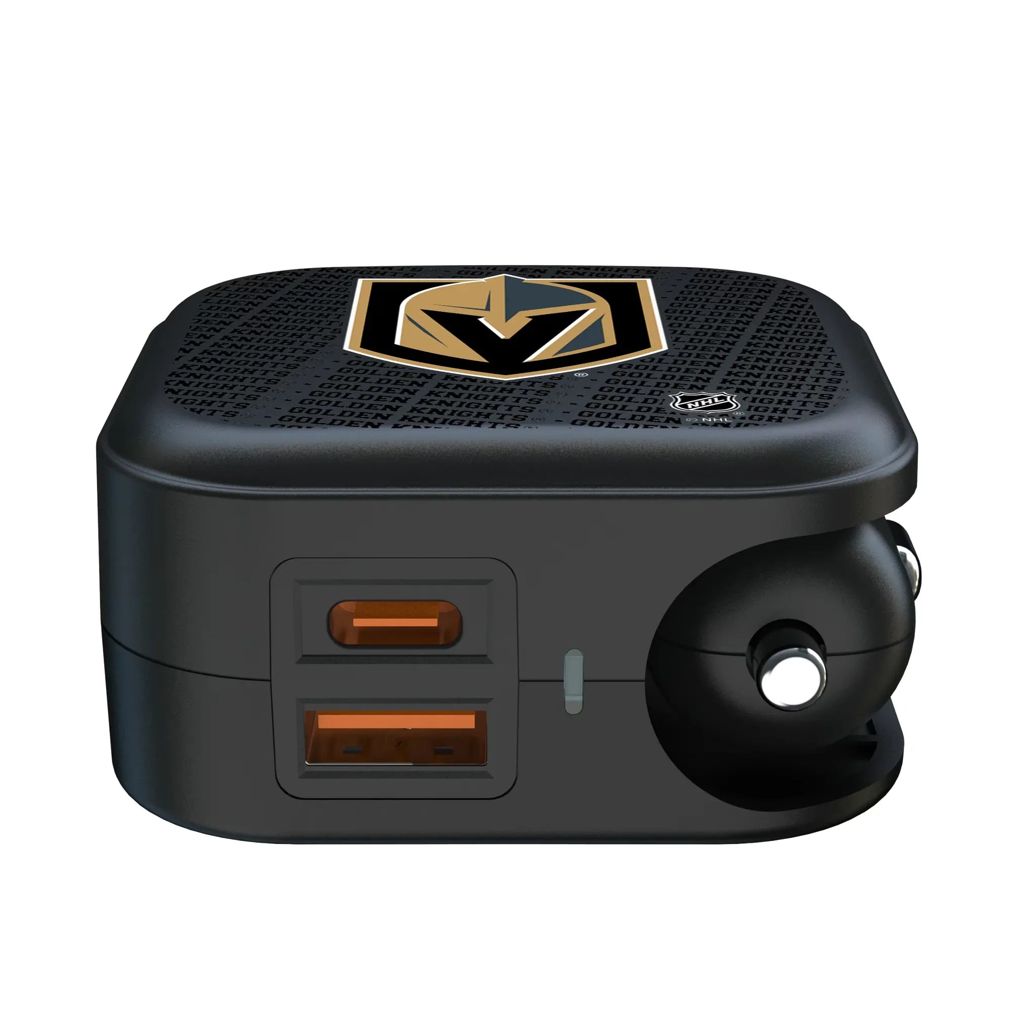 Vegas Golden Knights Text Backdrop 2 in 1 USB A/C Charger