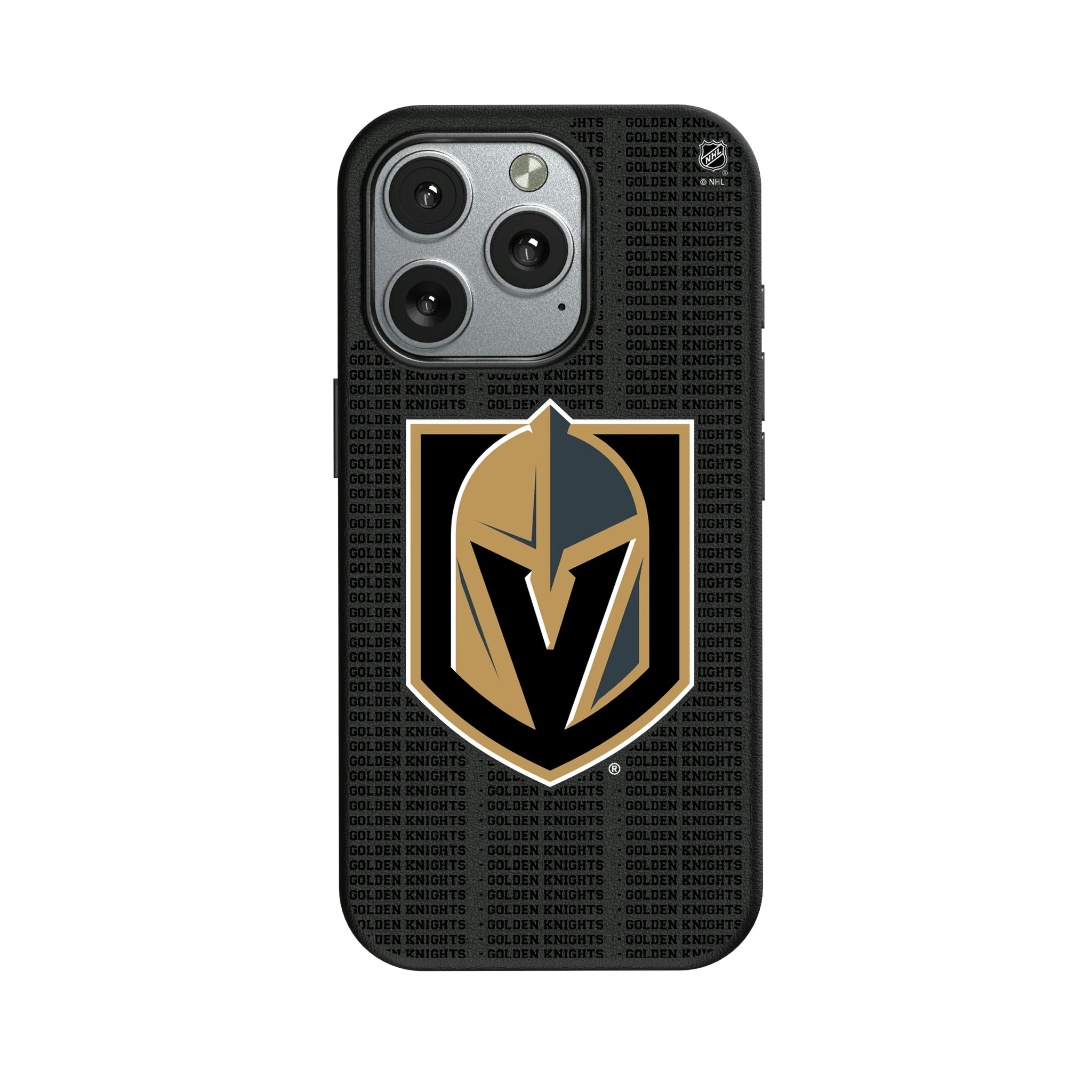 Vegas Golden Knights Text Backdrop iPhone MagSafe Compatible Phone Case for Apple iPhone