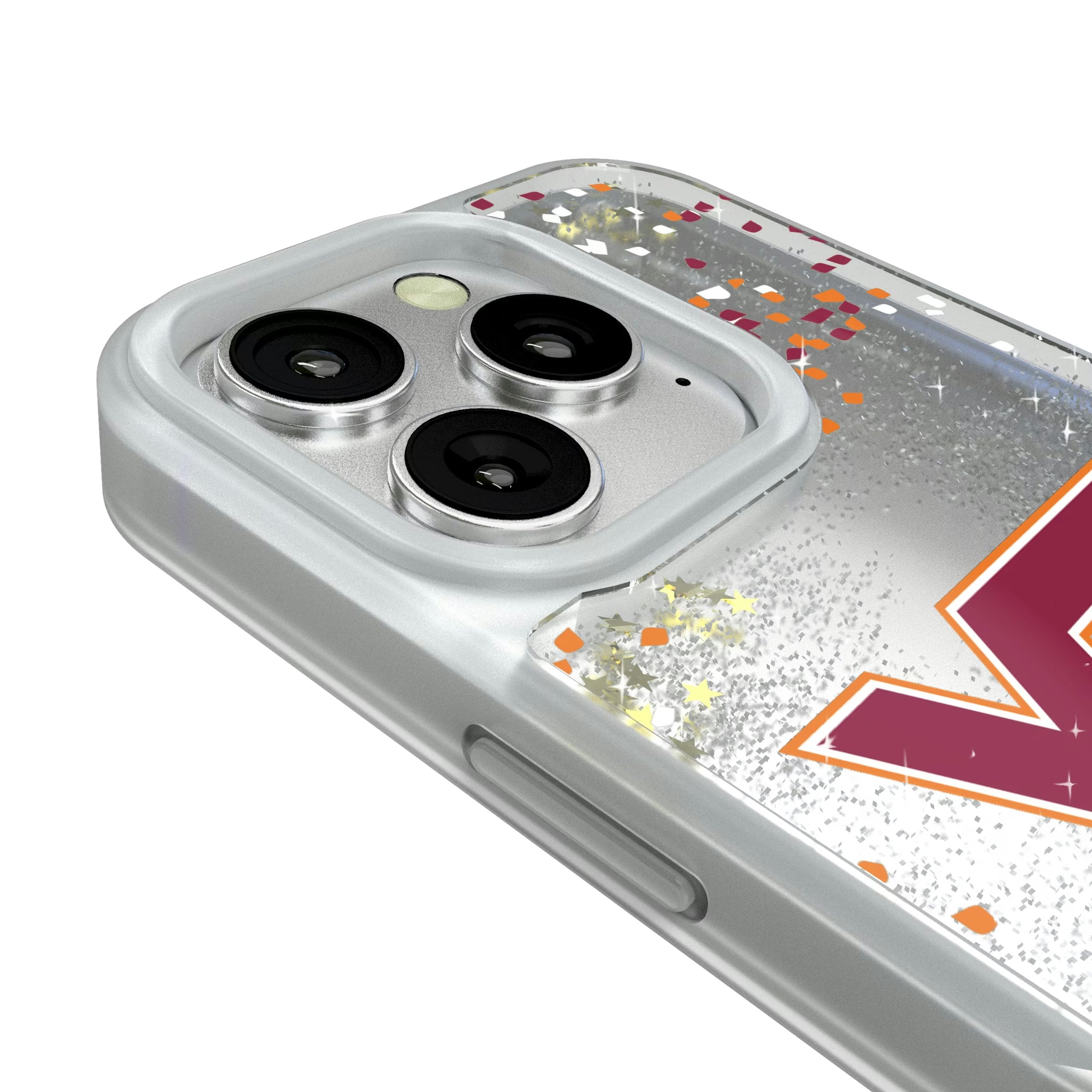 Virginia Tech Hokies Confetti iPhone Glitter Phone Case for Apple iPhone - Detail#Device_iPhone 16 Pro