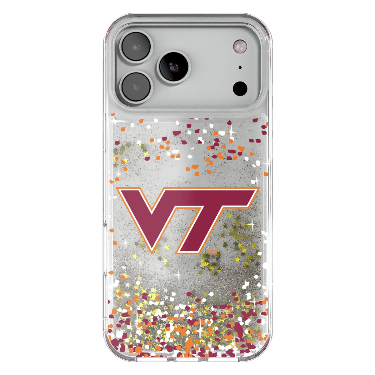Virginia Tech Hokies Confetti Glitter Phone Case for Apple iPhone