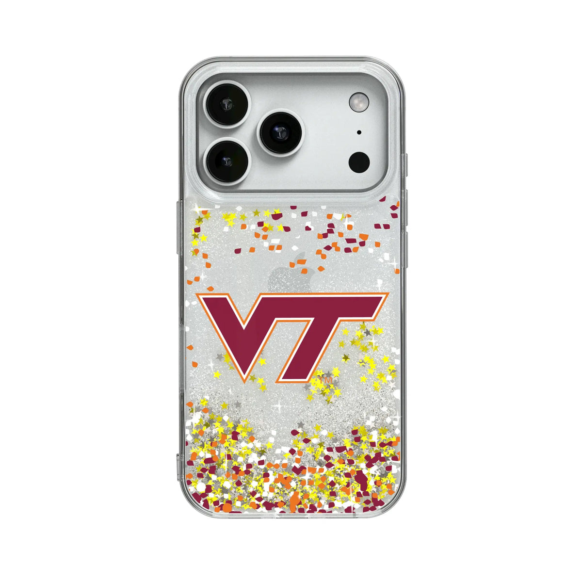 Virginia Tech Hokies Confetti Glitter Phone Case for Apple iPhone