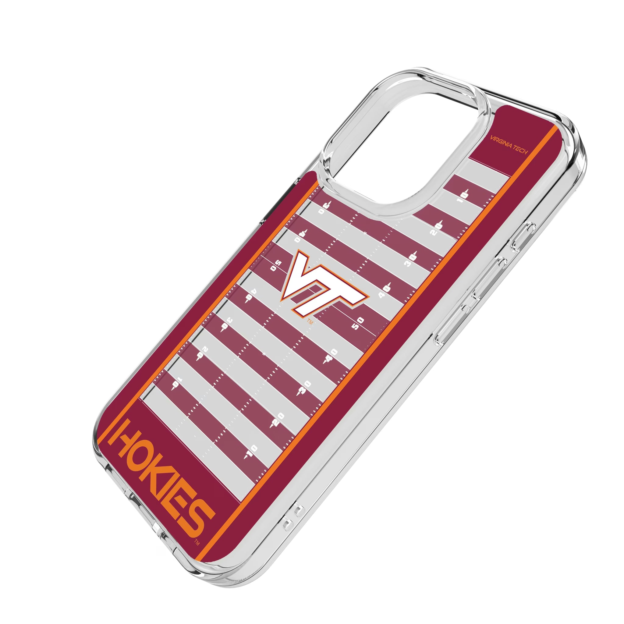 Virginia Tech Hokies Field iPhone Clear Phone Case for Apple iPhone - Isometric View