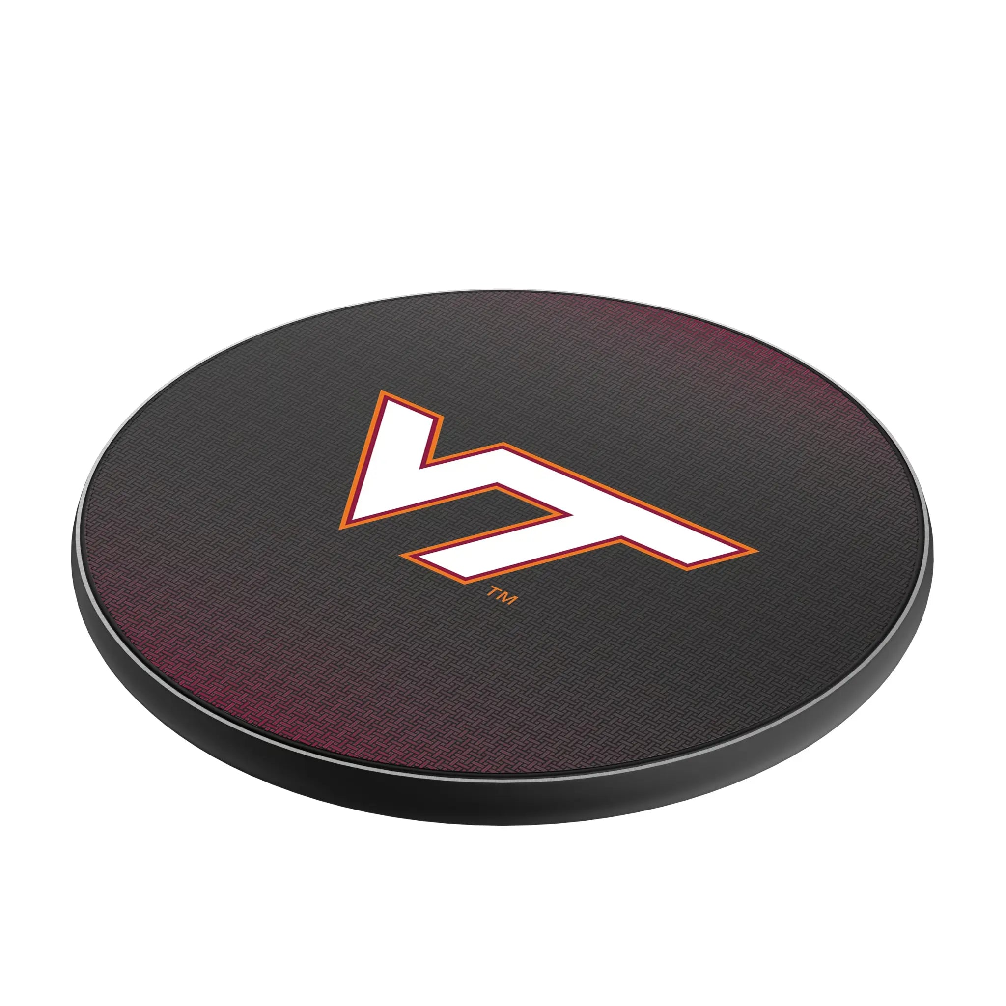 Virginia Tech Hokies Linen 15-Watt Wireless Charger - Isometric View