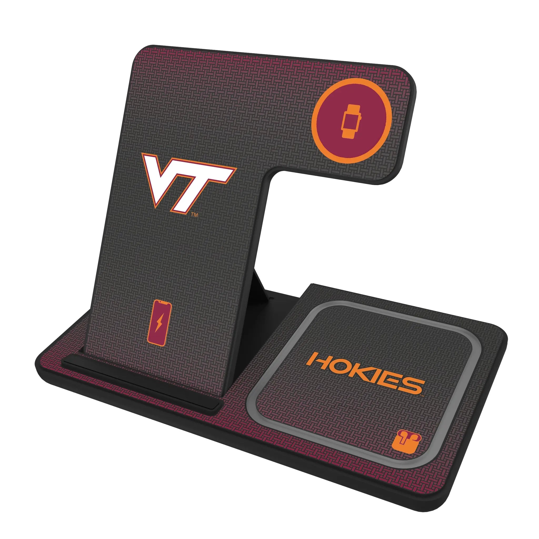 Virginia Tech Hokies Linen 3 in 1 Charging Station