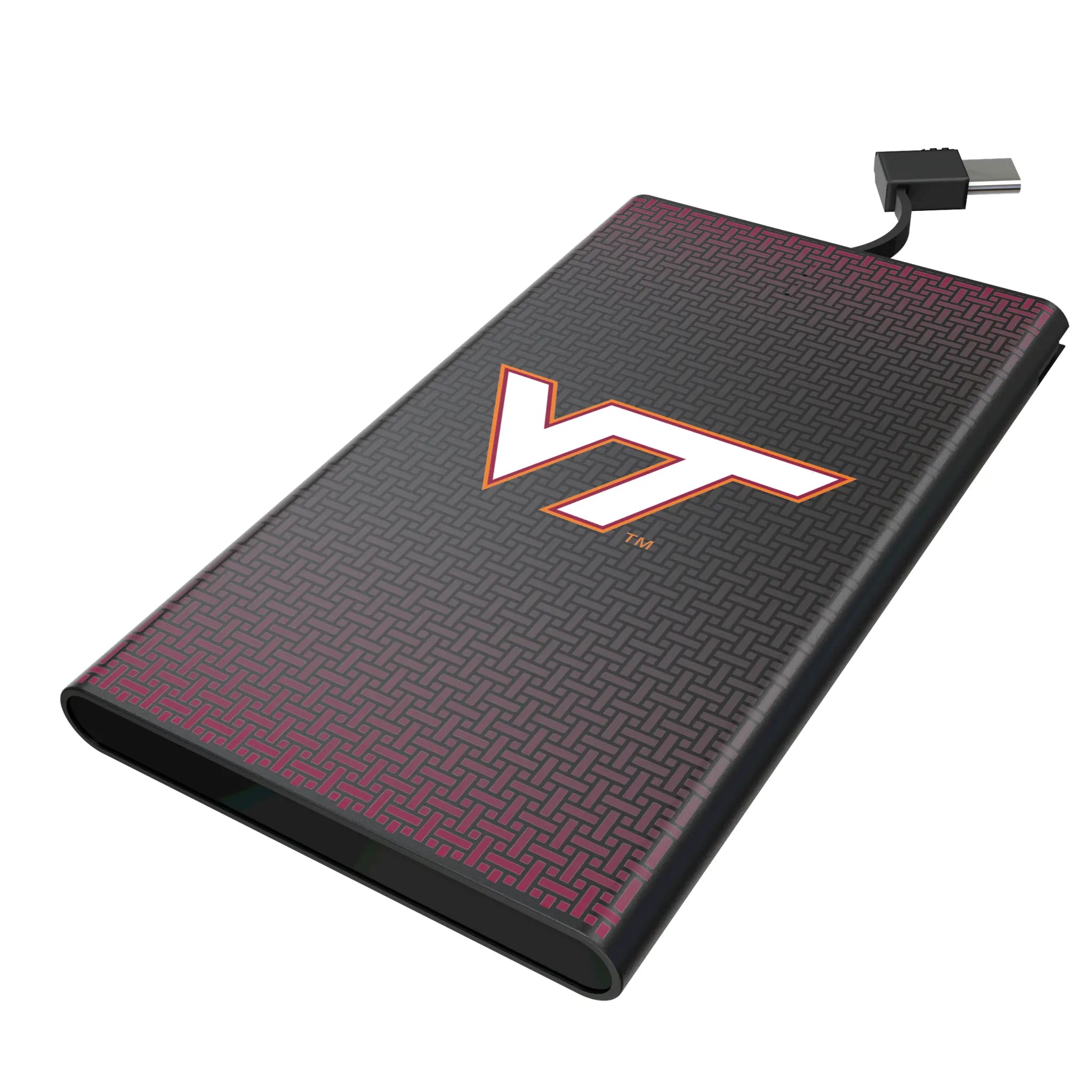 Virginia Tech Hokies Linen 5000mAh Flat Power Bank