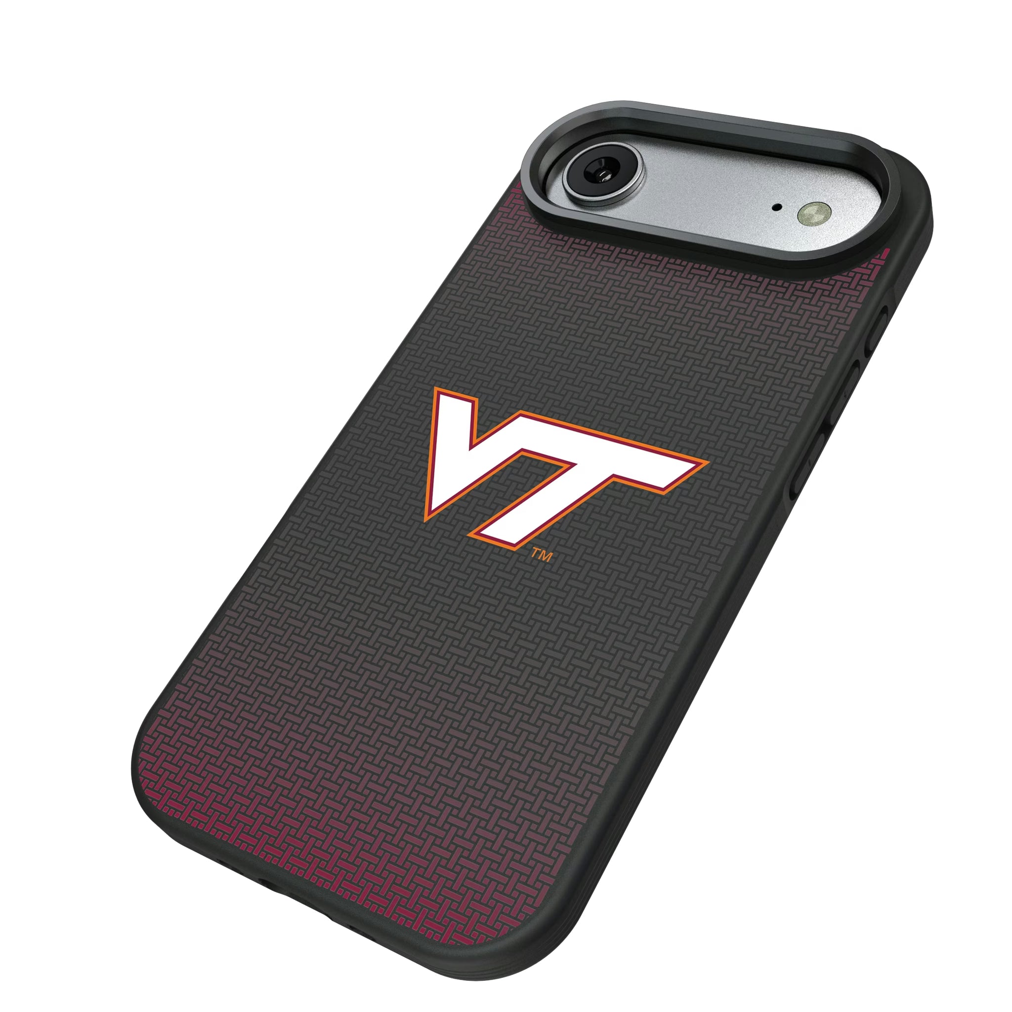 Virginia Tech Hokies Linen iPhone Bump Phone Case for Apple iPhone - Isometric View#Device_iPhone Air