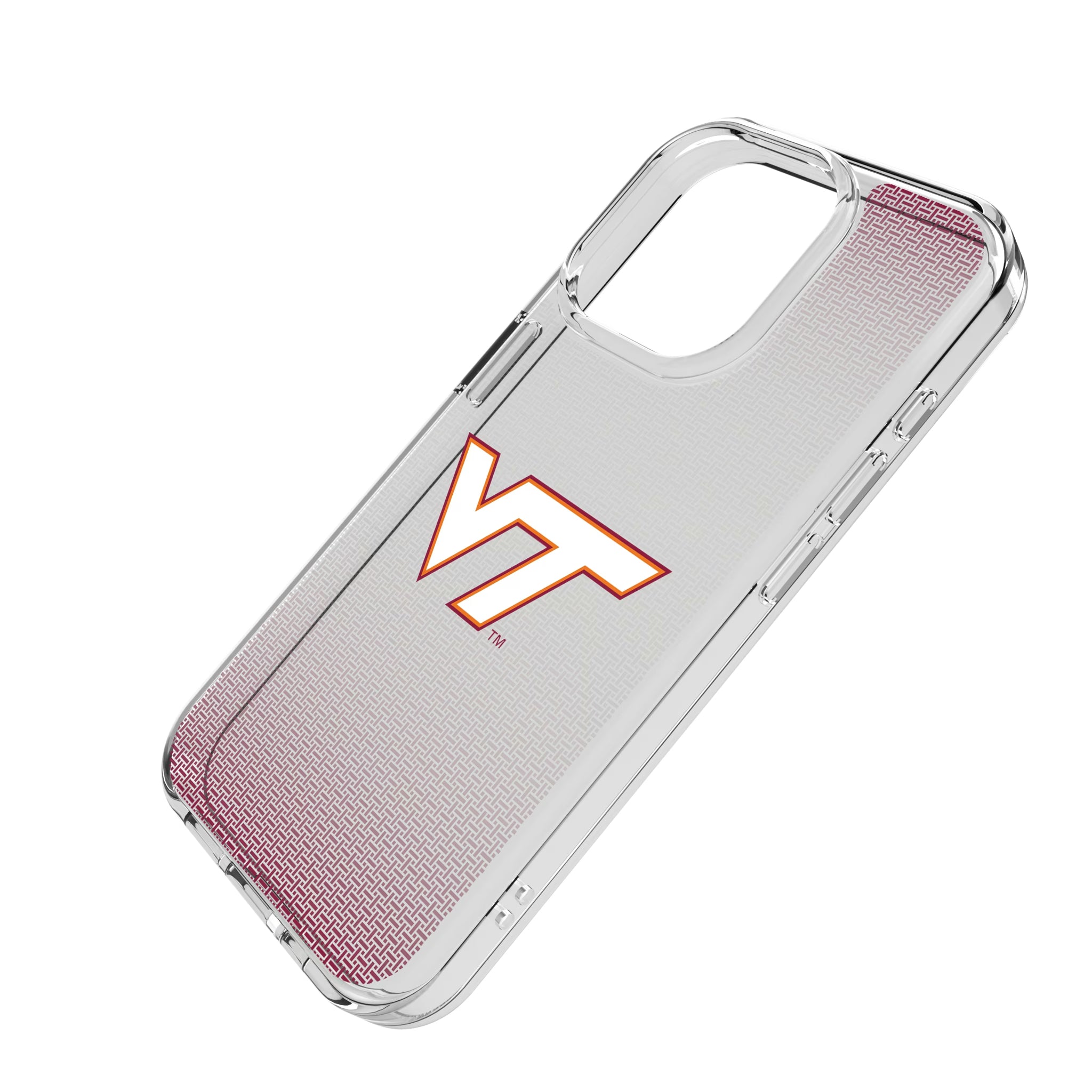 Virginia Tech Hokies Linen iPhone Clear Phone Case for Apple iPhone - Isometric View