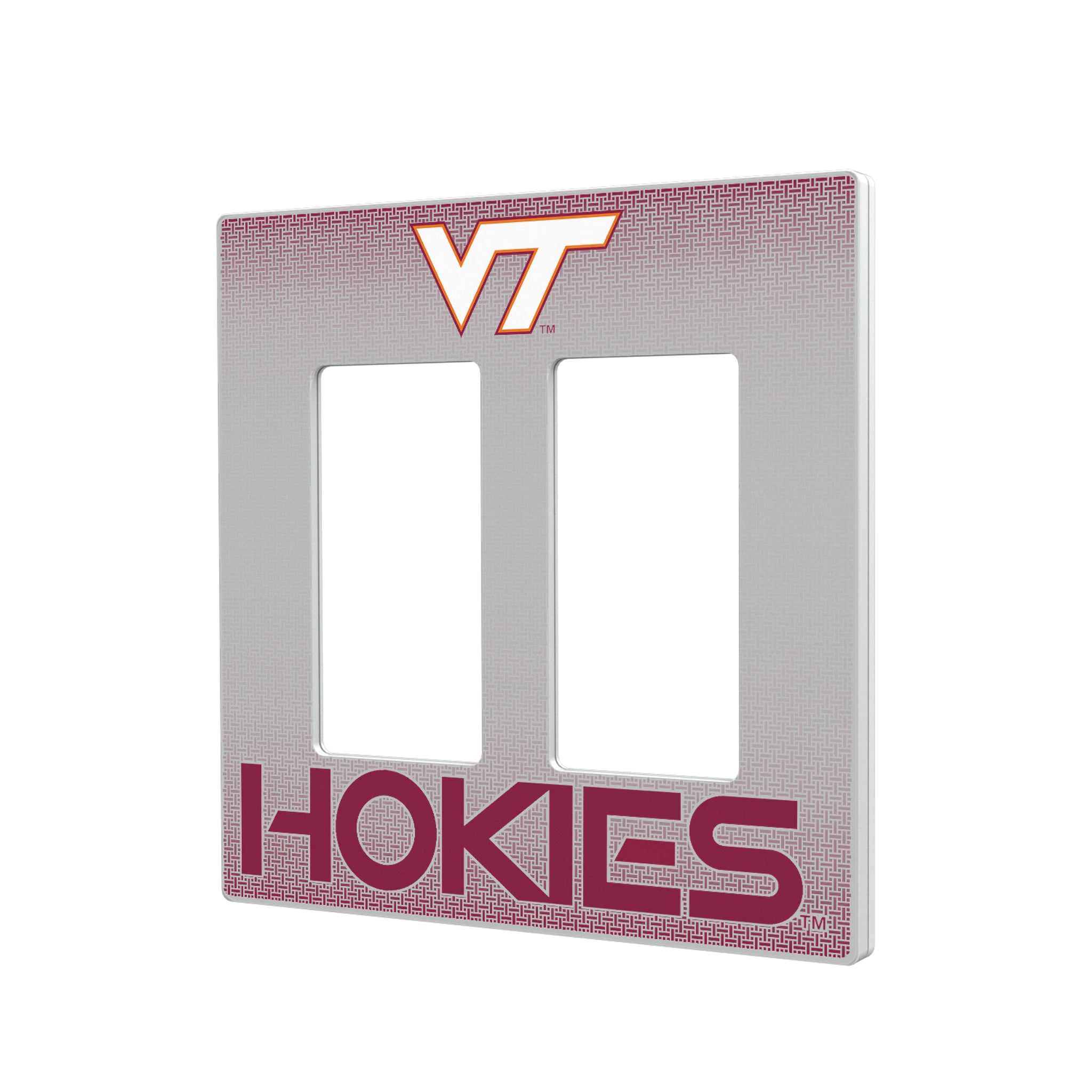 Virginia Tech Hokies Linen Hidden-Screw Light Switch Plate#Style_Double Rocker