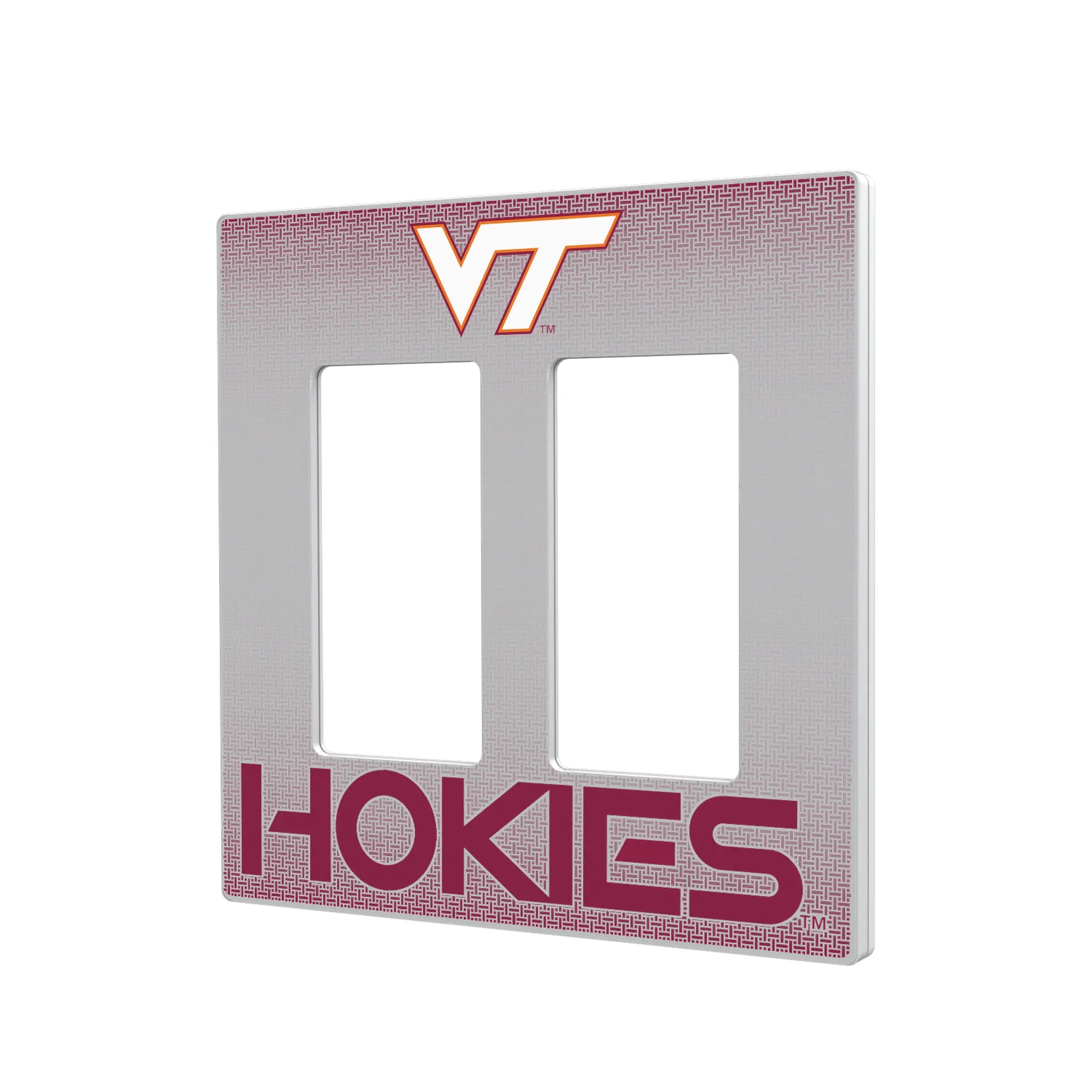 Virginia Tech Hokies Linen Hidden-Screw Light Switch Plate#Style_Double Rocker