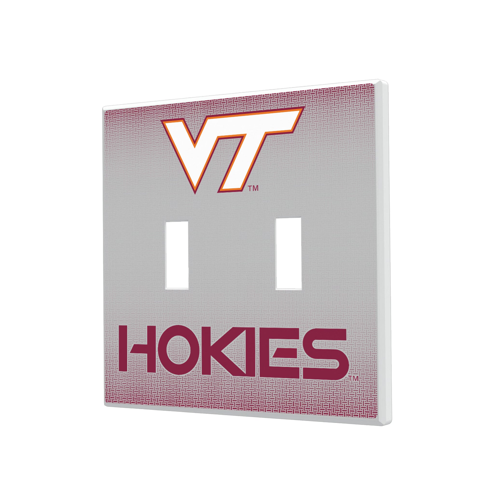 Virginia Tech Hokies Linen Hidden-Screw Light Switch Plate#Style_Double Toggle