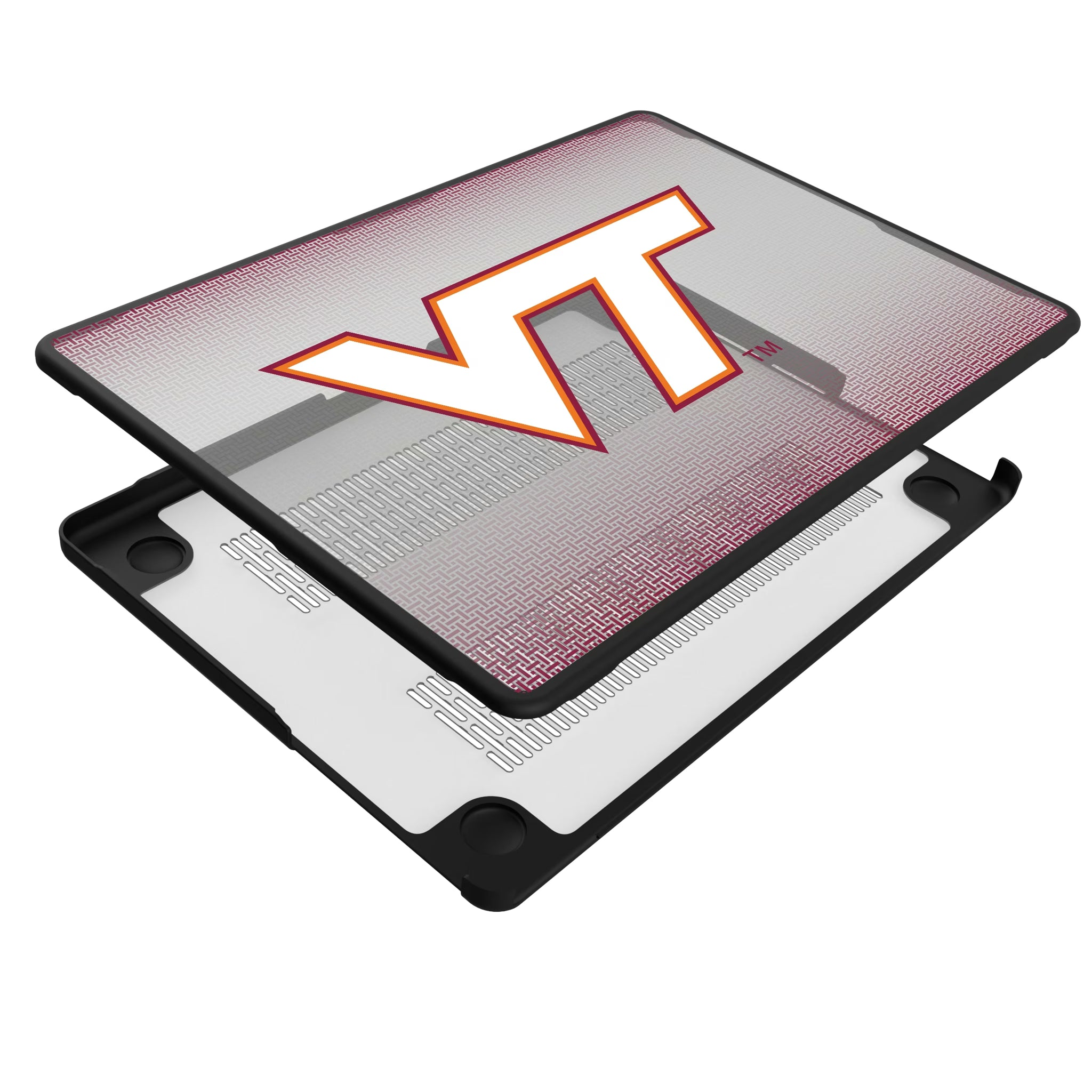 Virginia Tech Hokies Linen MacBook Laptop Case for Apple MacBook - Isometric View#Device_MacBook Pro (14-inch, 2021) / MacBook Pro (14-inch, 2023) / MacBook Pro (14-inch, 2024)