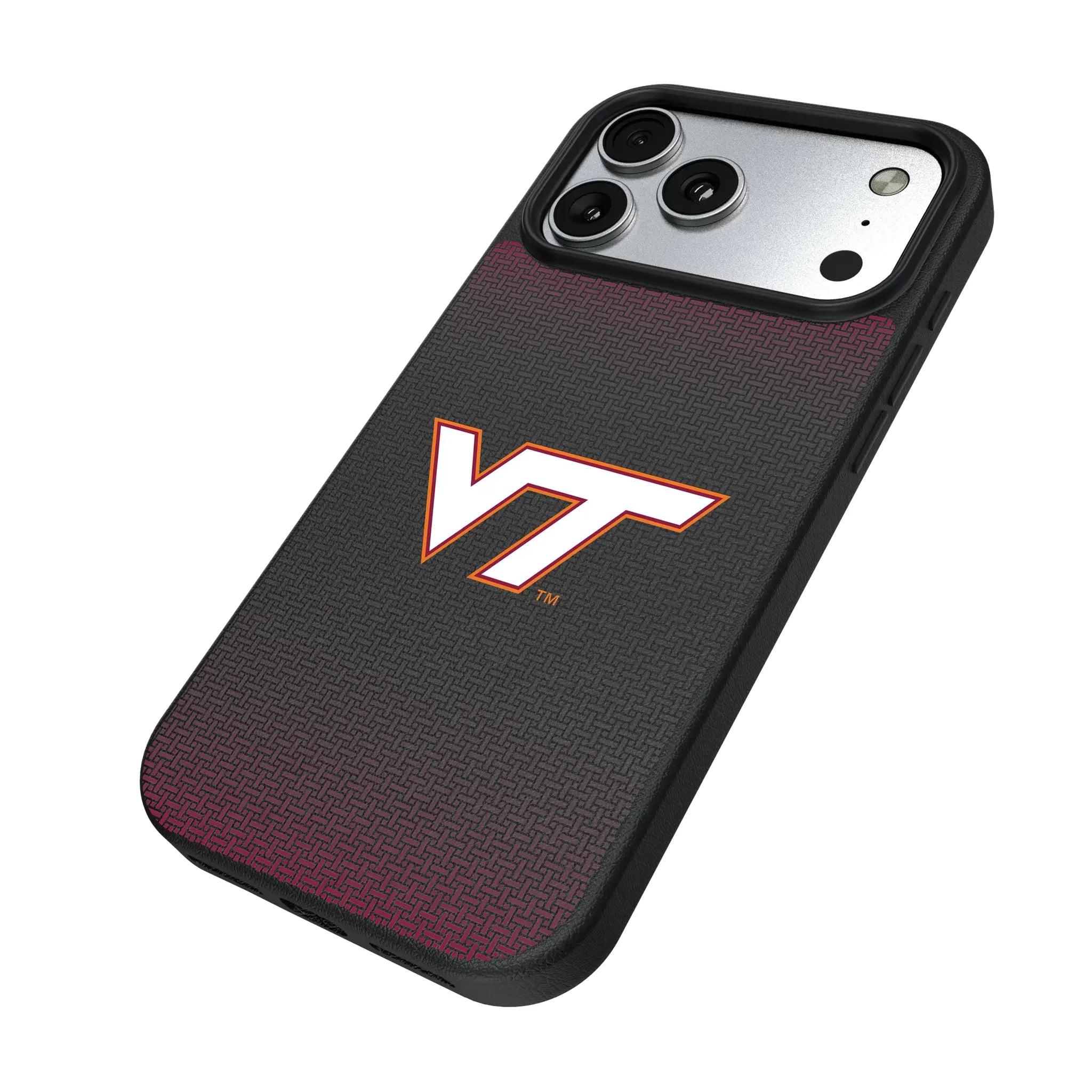 Virginia Tech Hokies Linen iPhone MagSafe Compatible Phone Case for Apple iPhone - Isometric View#Device_iPhone 17 Pro Max