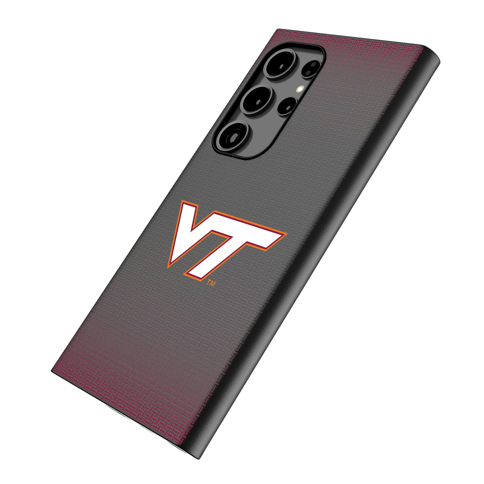 Virginia Tech Hokies Linen Galaxy MagSafe Compatible Phone Case for Samsung Galaxy - Isometric View