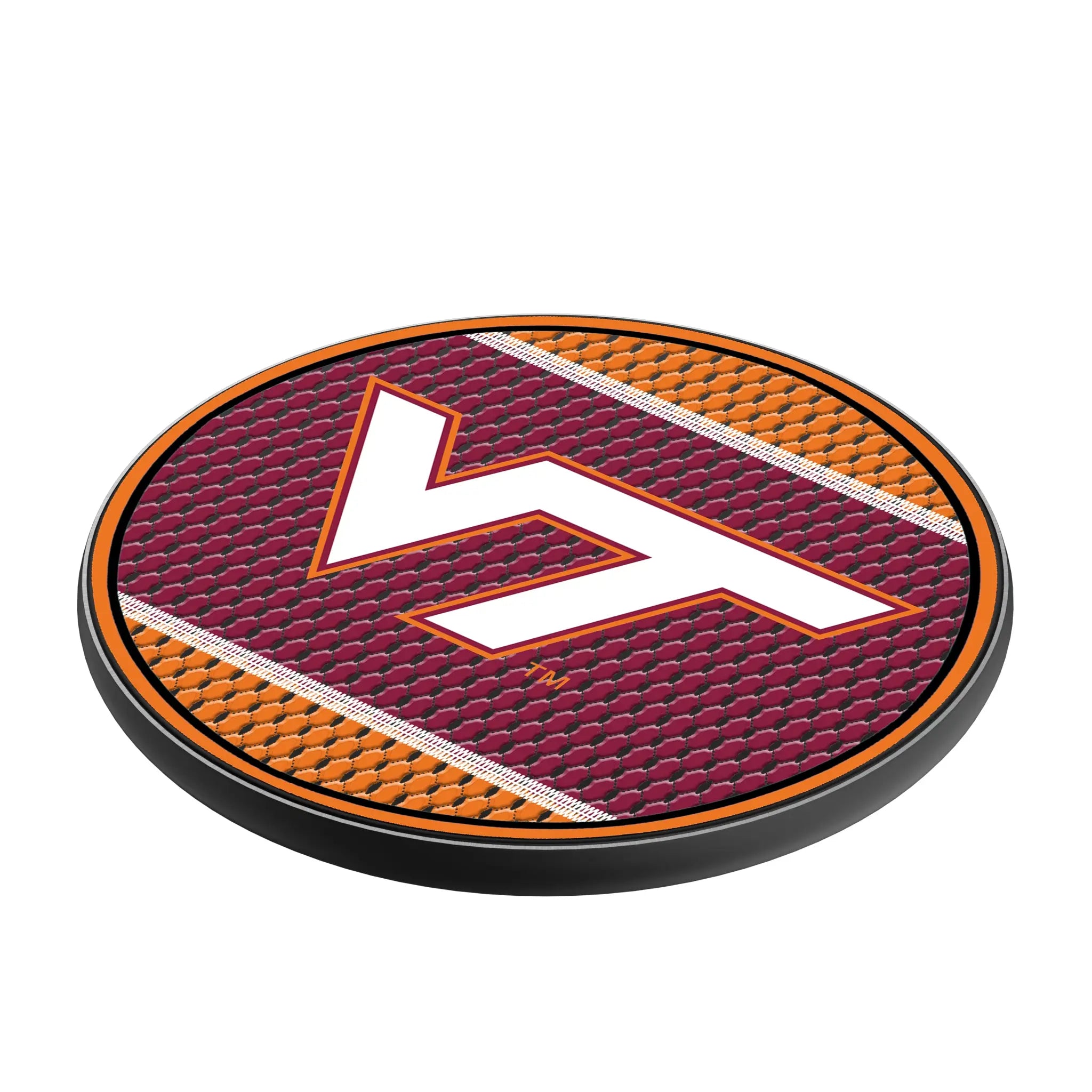 Virginia Tech Hokies Mesh 15-Watt Wireless Charger - Isometric View