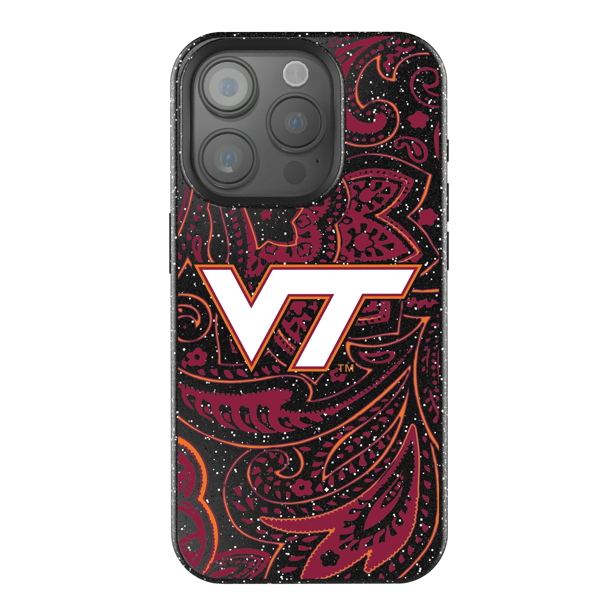 Virginia Tech Hokies Paisley iPhone Bling Phone Case for Apple iPhone