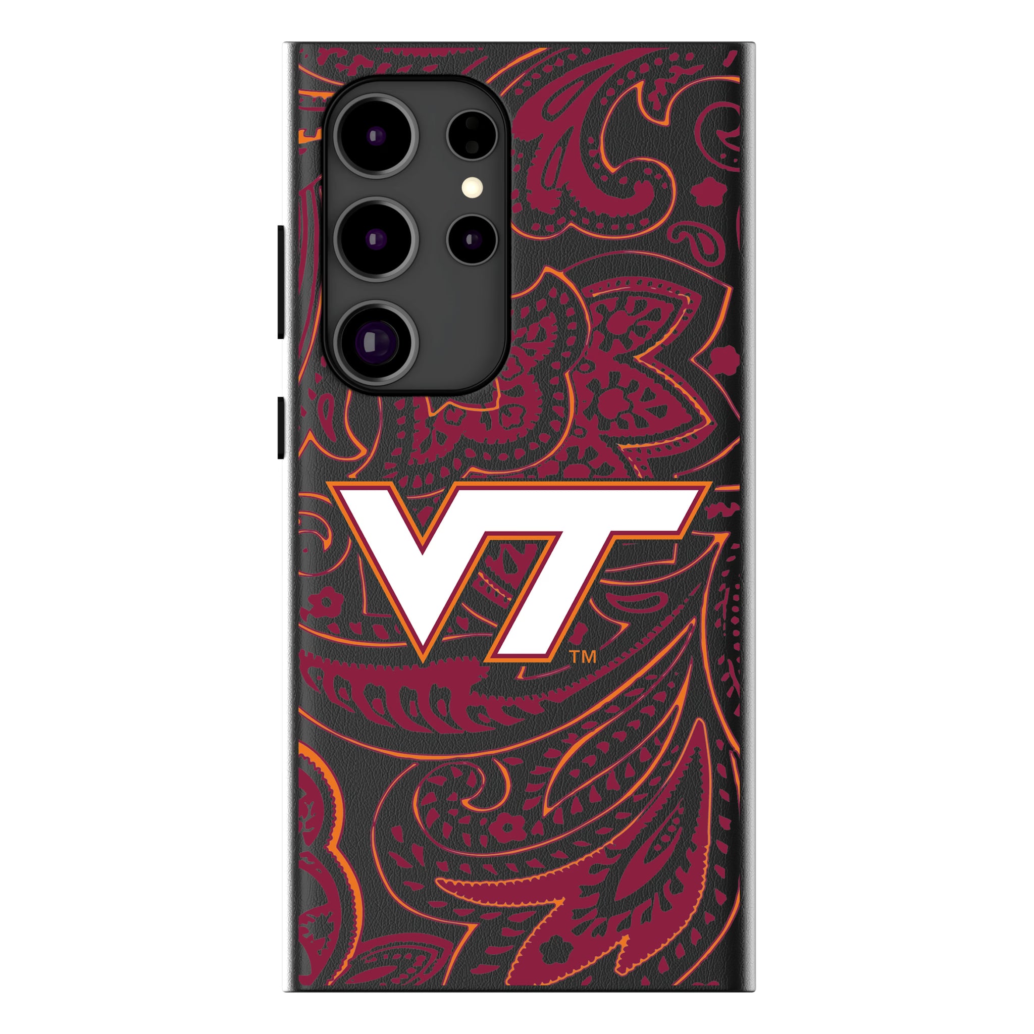 Virginia Tech Hokies Paisley Galaxy MagSafe Compatible Phone Case for Samsung Galaxy