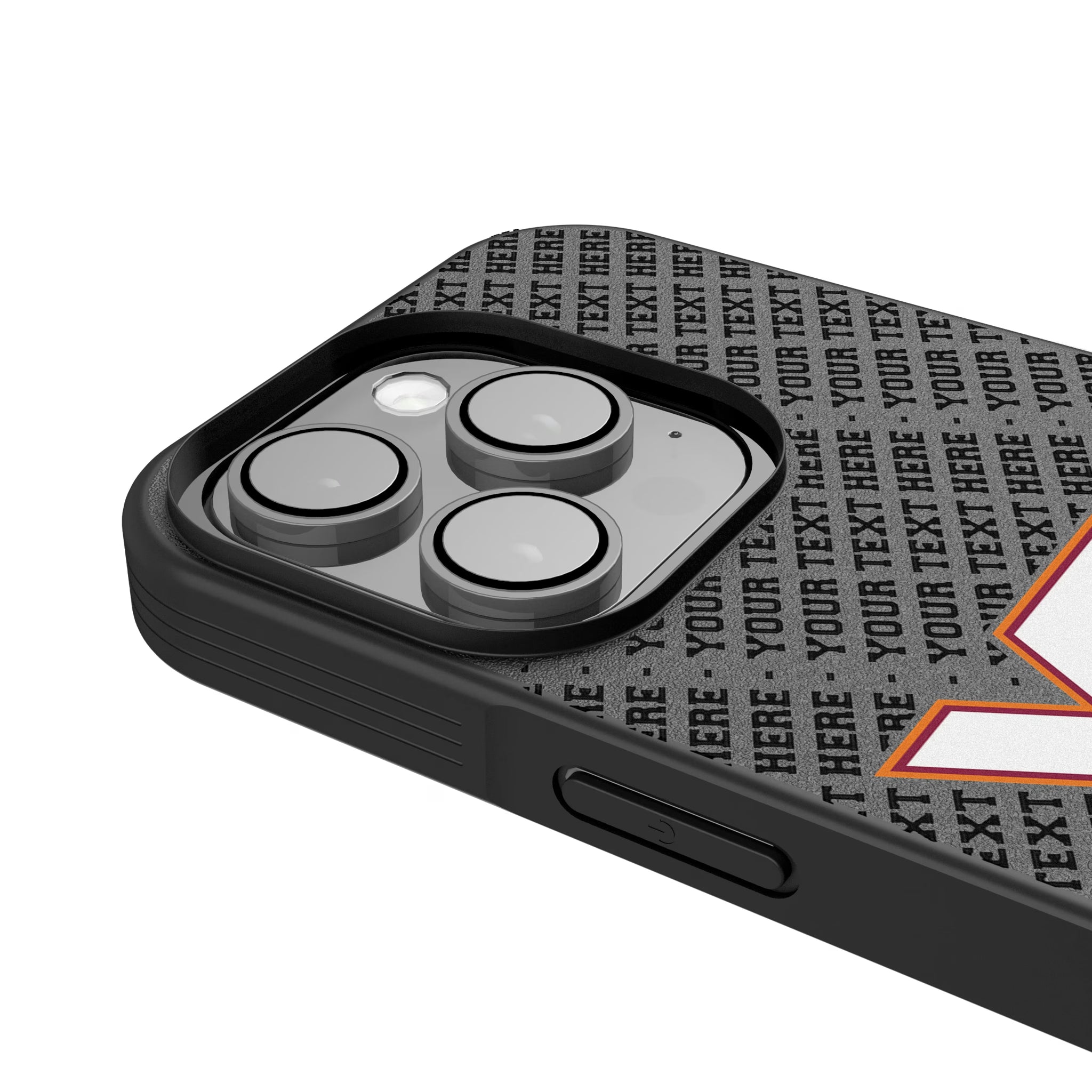 Virginia Tech Hokies Personalized EndZone Plus iPhone Bump Phone Case for Apple iPhone - Detail