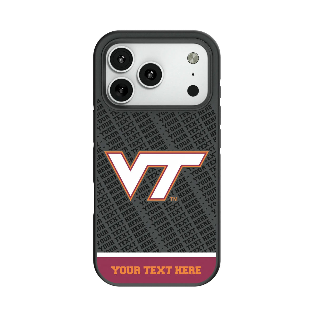 Virginia Tech Hokies Personalized EndZone Plus Bump Phone Case for Apple iPhone