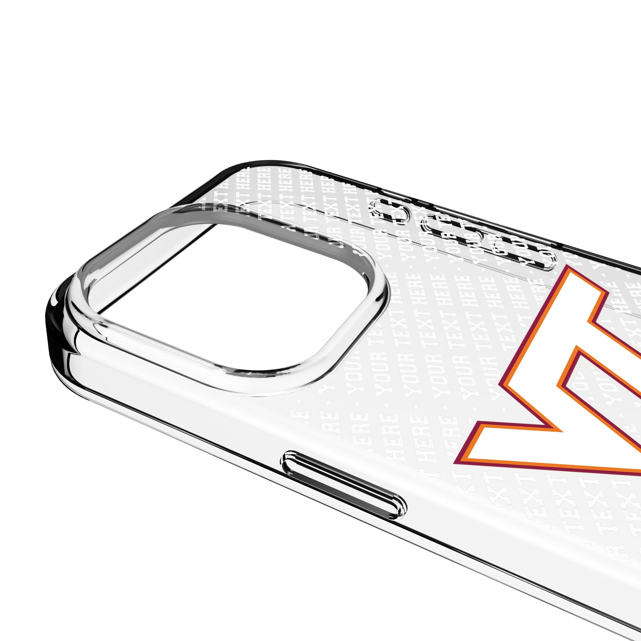 Virginia Tech Hokies Personalized EndZone Plus iPhone Clear Phone Case for Apple iPhone - Detail