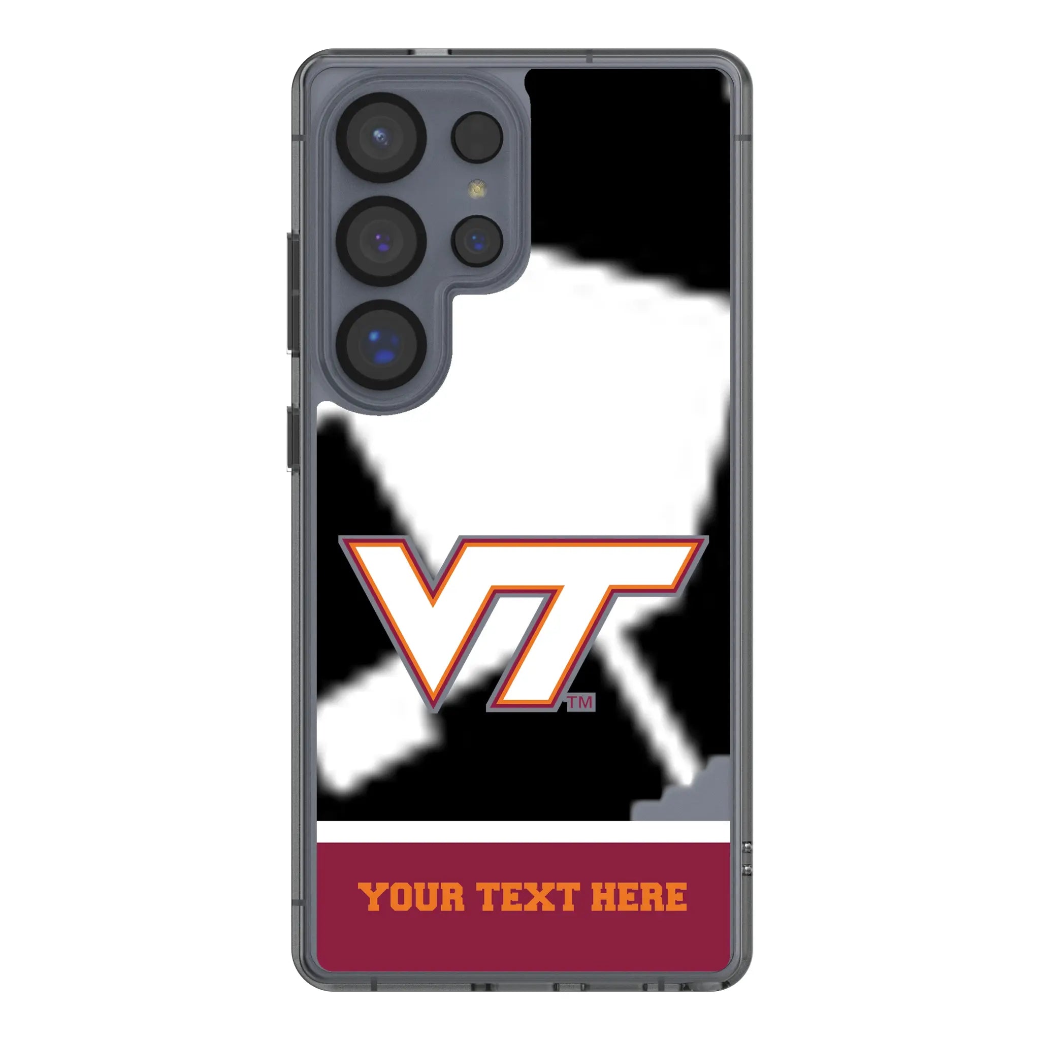 Virginia Tech Hokies Personalized EndZone Plus Galaxy Clear Phone Case for Samsung Galaxy#Device_Galaxy S25 Ultra
